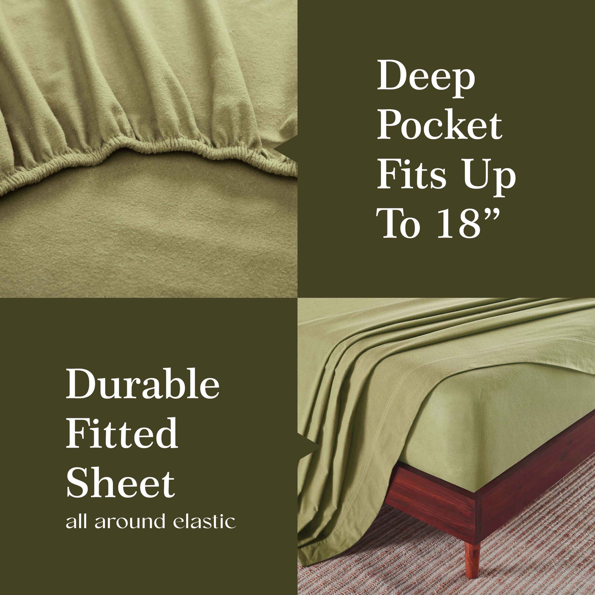 100% Cotton Flannel Sheet Set Solid Deep Pocket Fuzzy Warm Rome - Sheet Set by Superior Brand