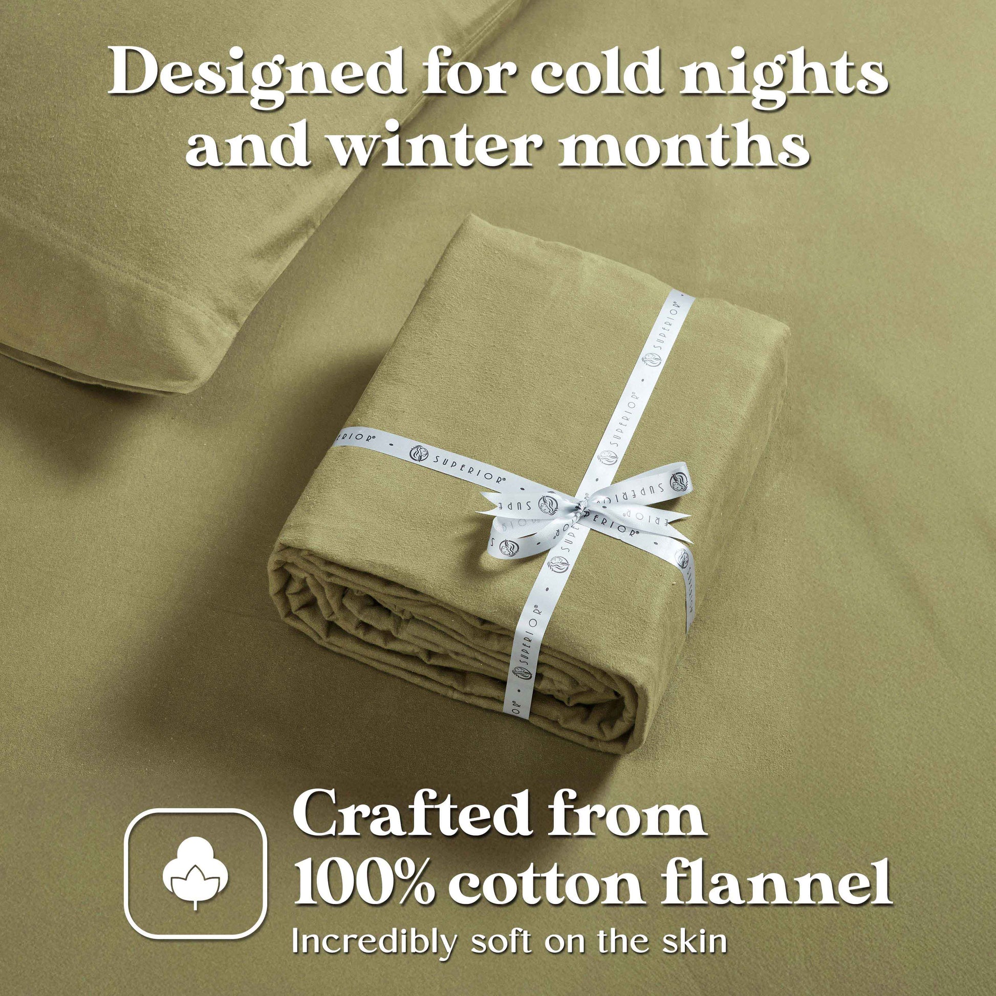 100% Cotton Flannel Sheet Set Solid Deep Pocket Fuzzy Warm Rome - Sheet Set by Superior Brand