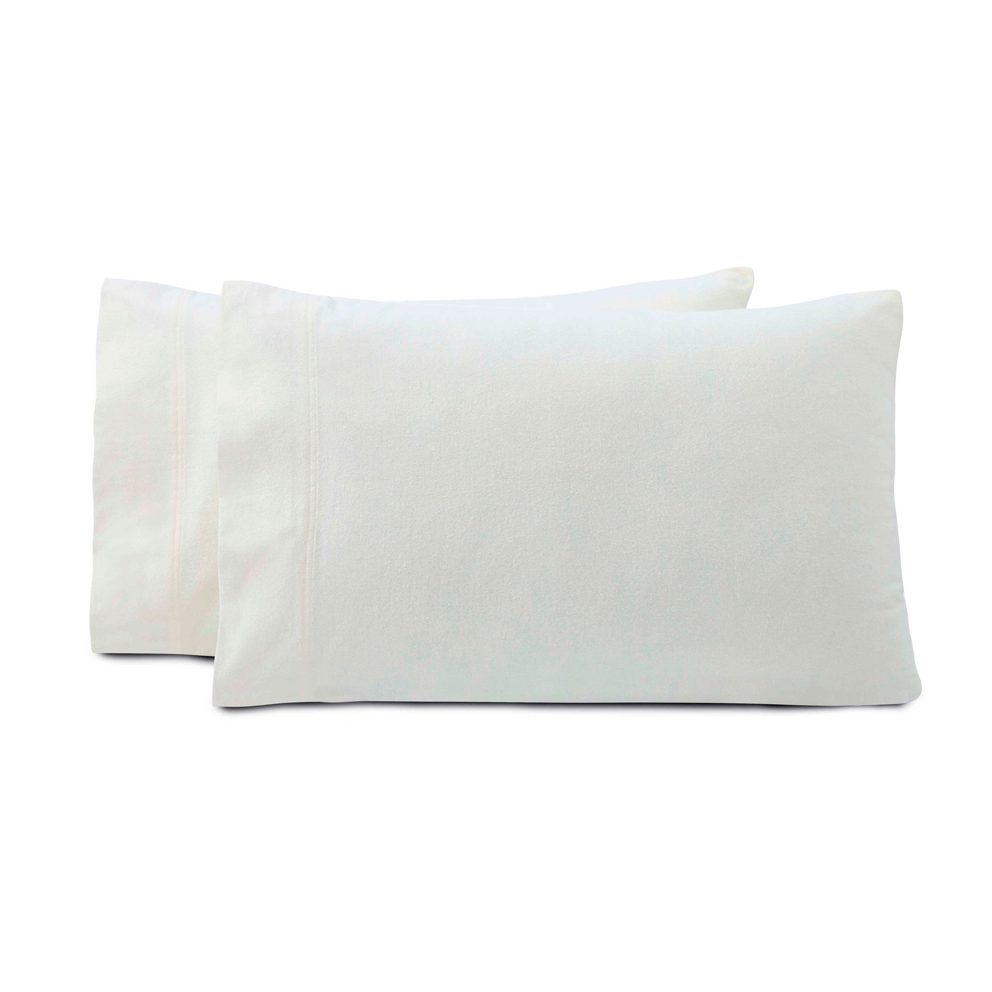 Rome Flannel Cotton Solid Fuzzy Pillowcases, Set of 2 - Pillowcases by Superior Brand