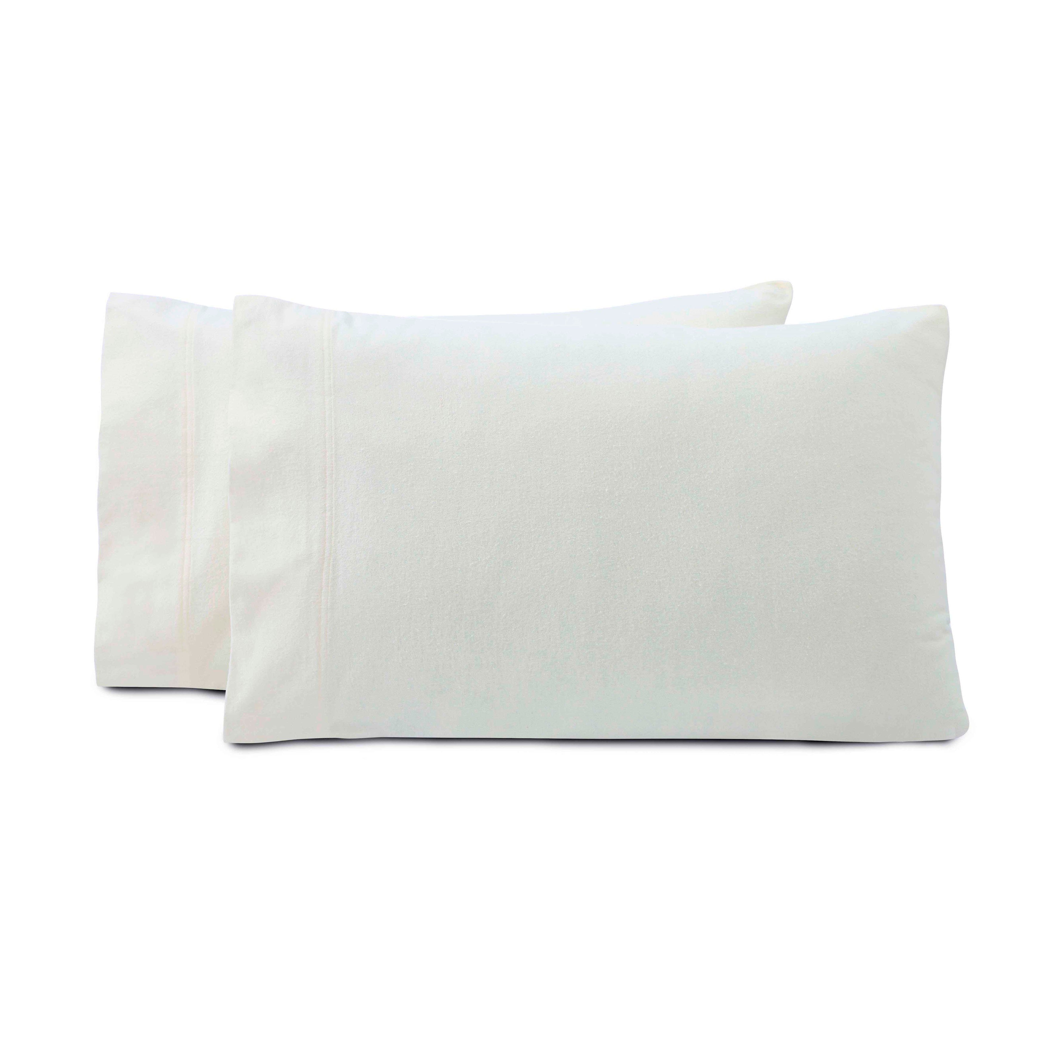 Rome Flannel Cotton Solid Fuzzy Pillowcases, Set of 2 - Pillowcases by Superior Brand