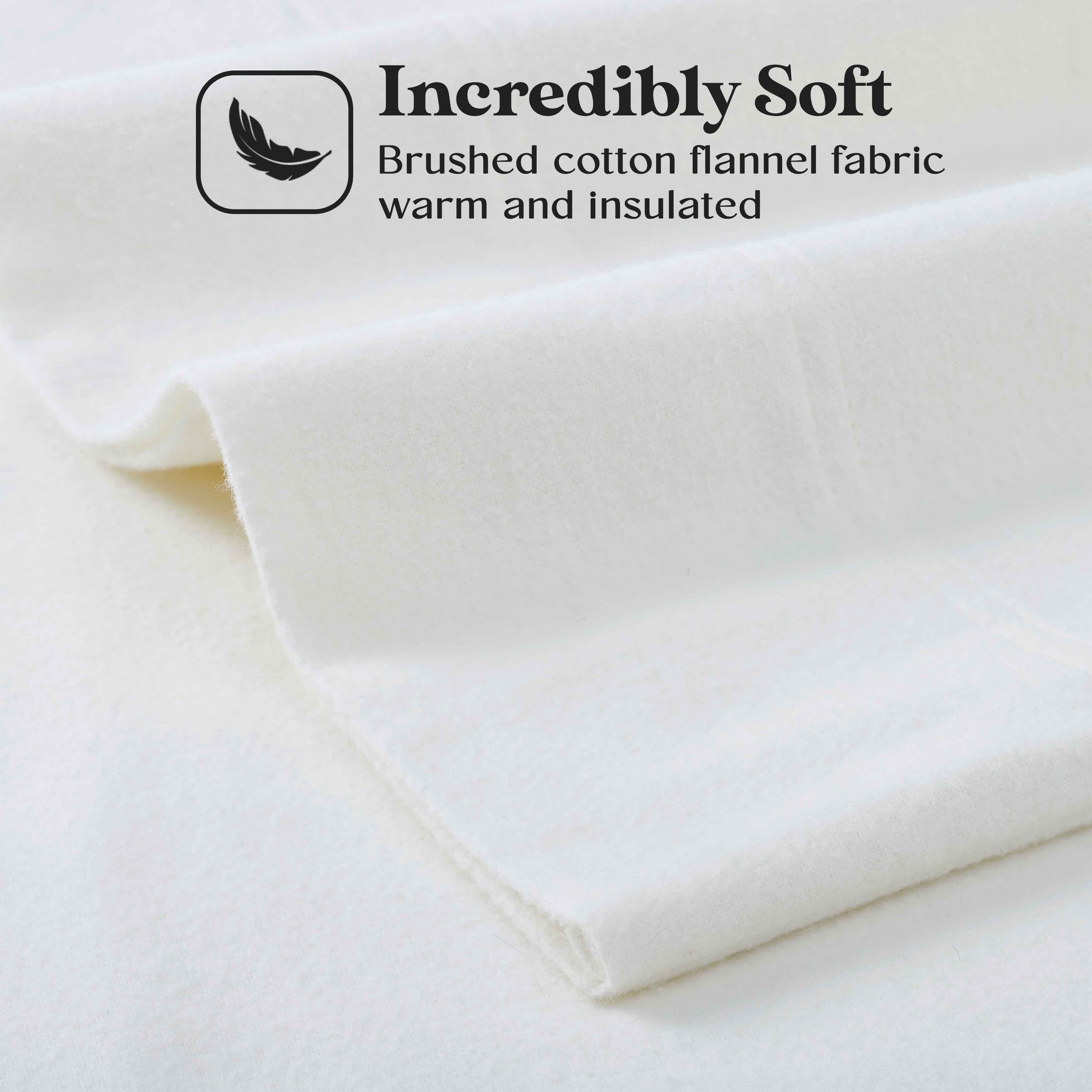 Rome Flannel Cotton Solid Fuzzy Pillowcases, Set of 2 - Pillowcases by Superior Brand