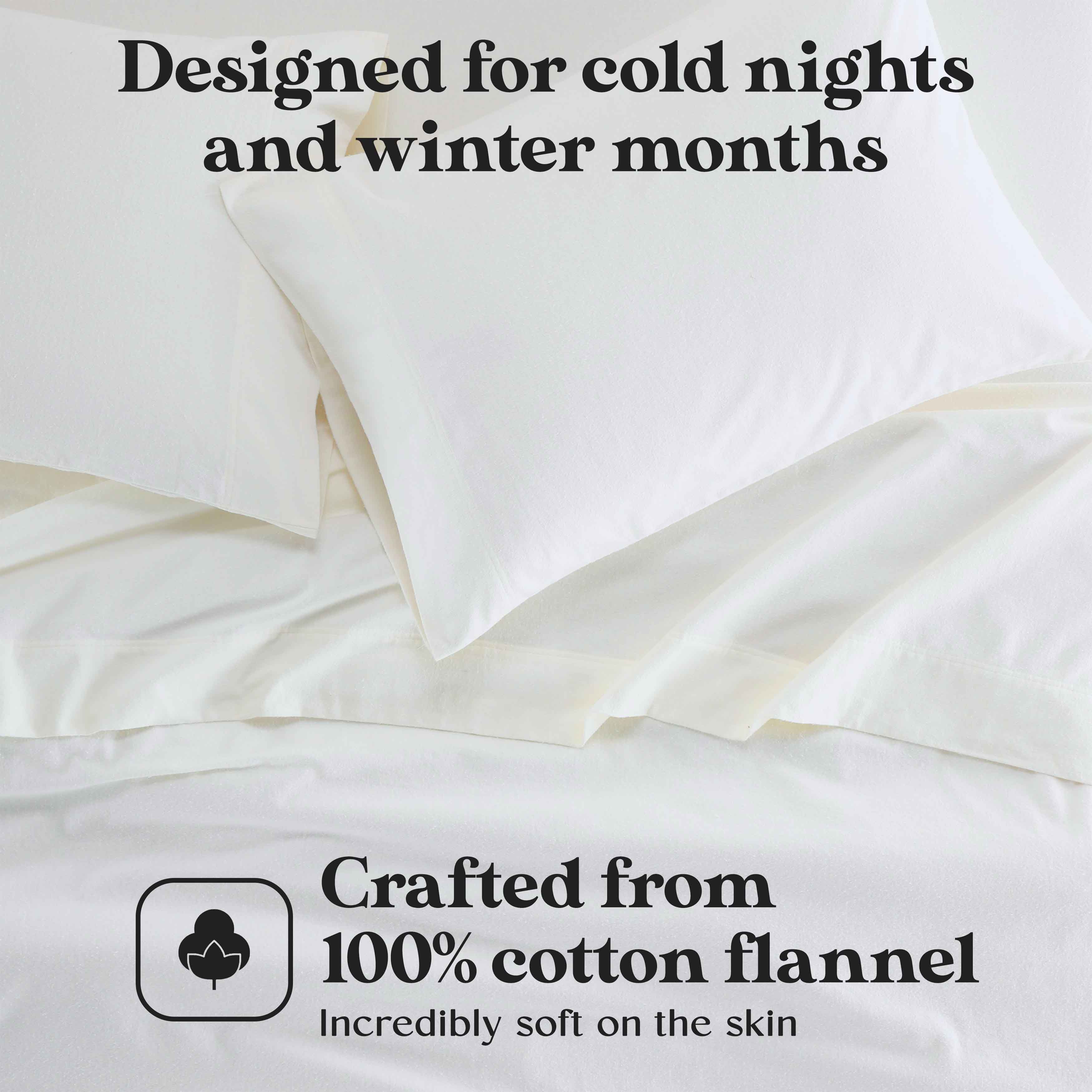 Rome Flannel Cotton Solid Fuzzy Pillowcases, Set of 2 - Pillowcases by Superior Brand