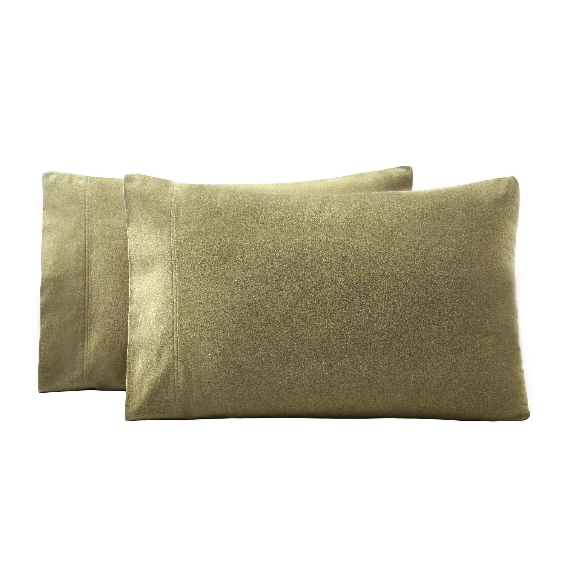 Rome Flannel Cotton Solid Fuzzy Pillowcases, Set of 2 - Pillowcases by Superior Brand