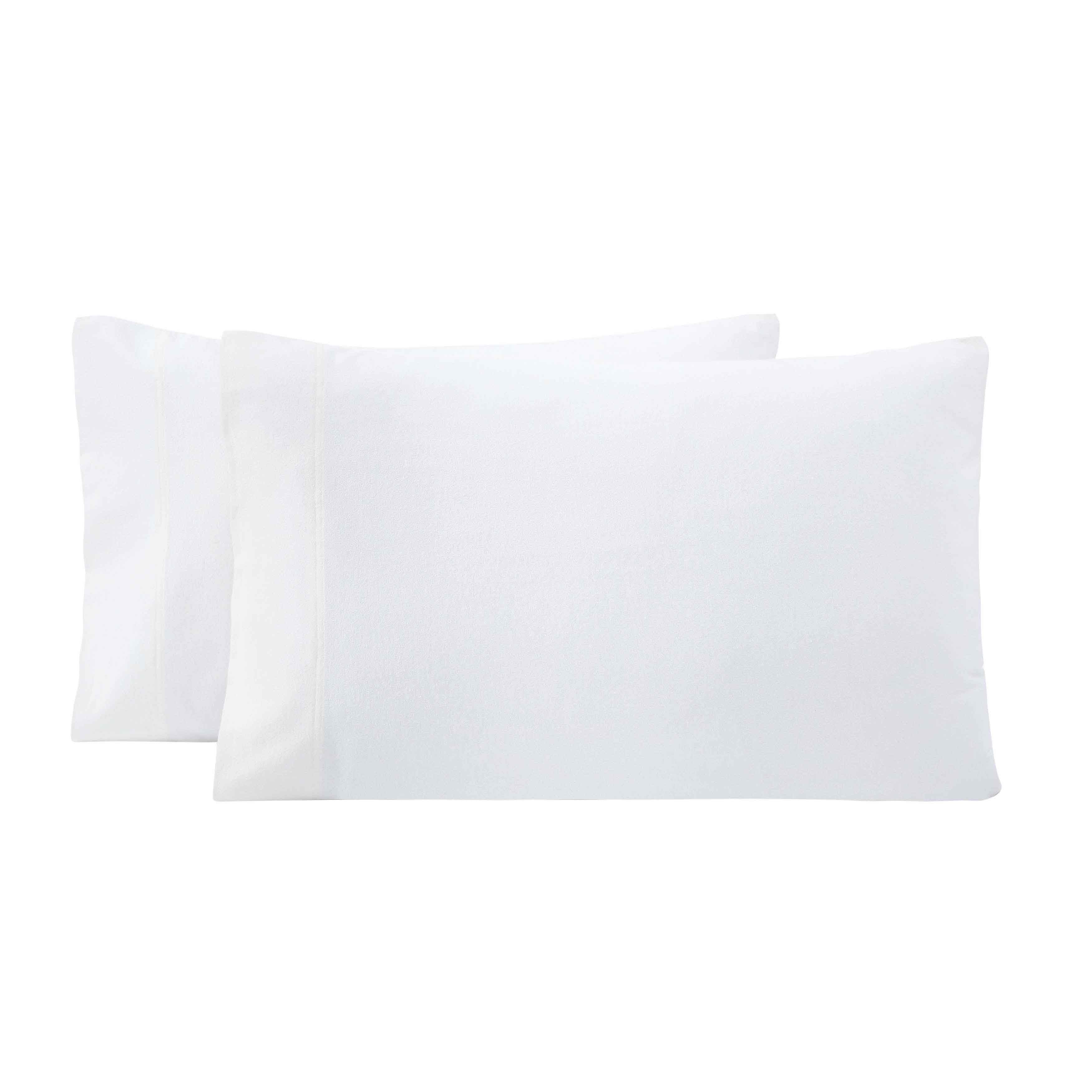 Rome Flannel Cotton Solid Fuzzy Pillowcases, Set of 2 - Pillowcases by Superior Brand