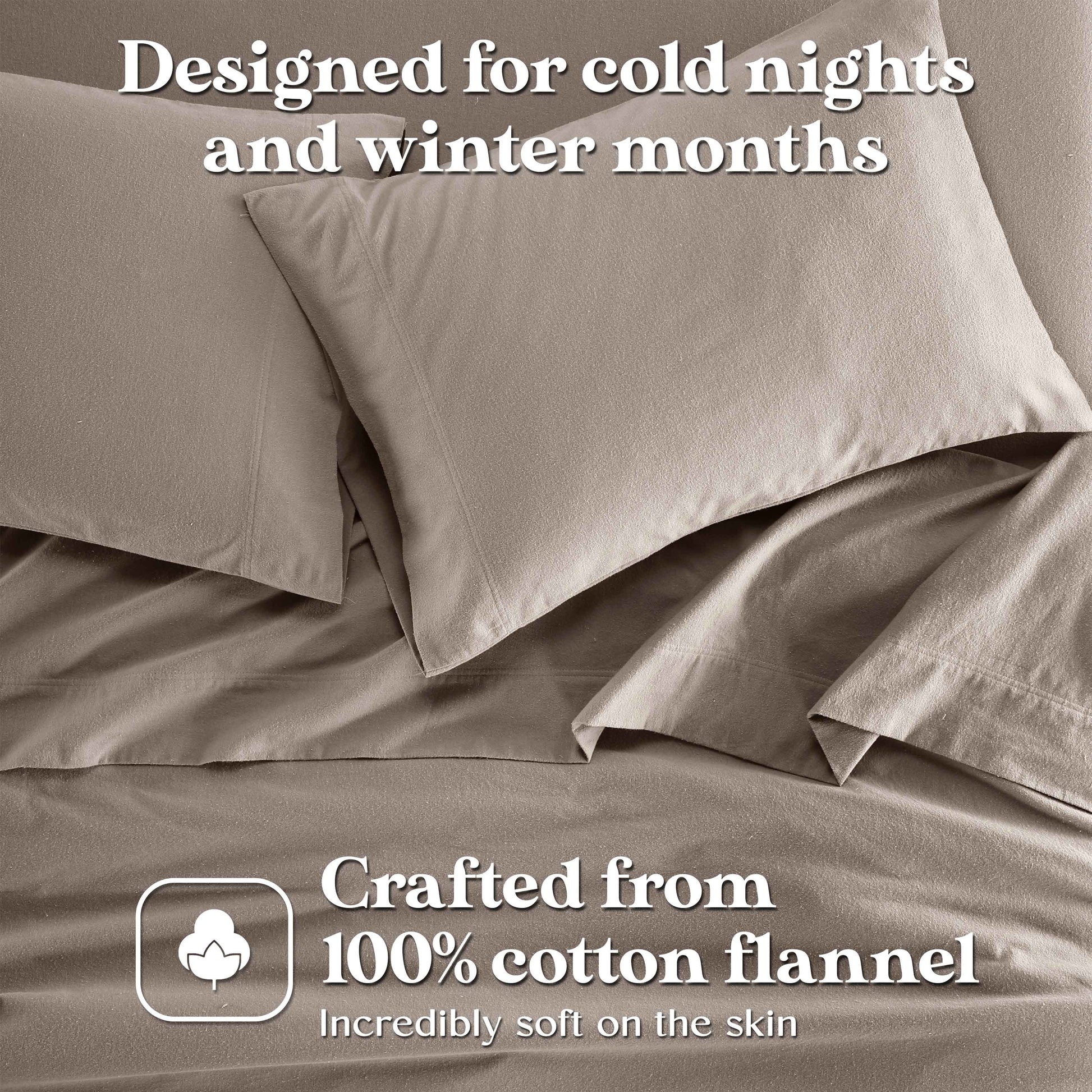 Rome Flannel Cotton Solid Fuzzy Pillowcases, Set of 2 - Pillowcases by Superior Brand