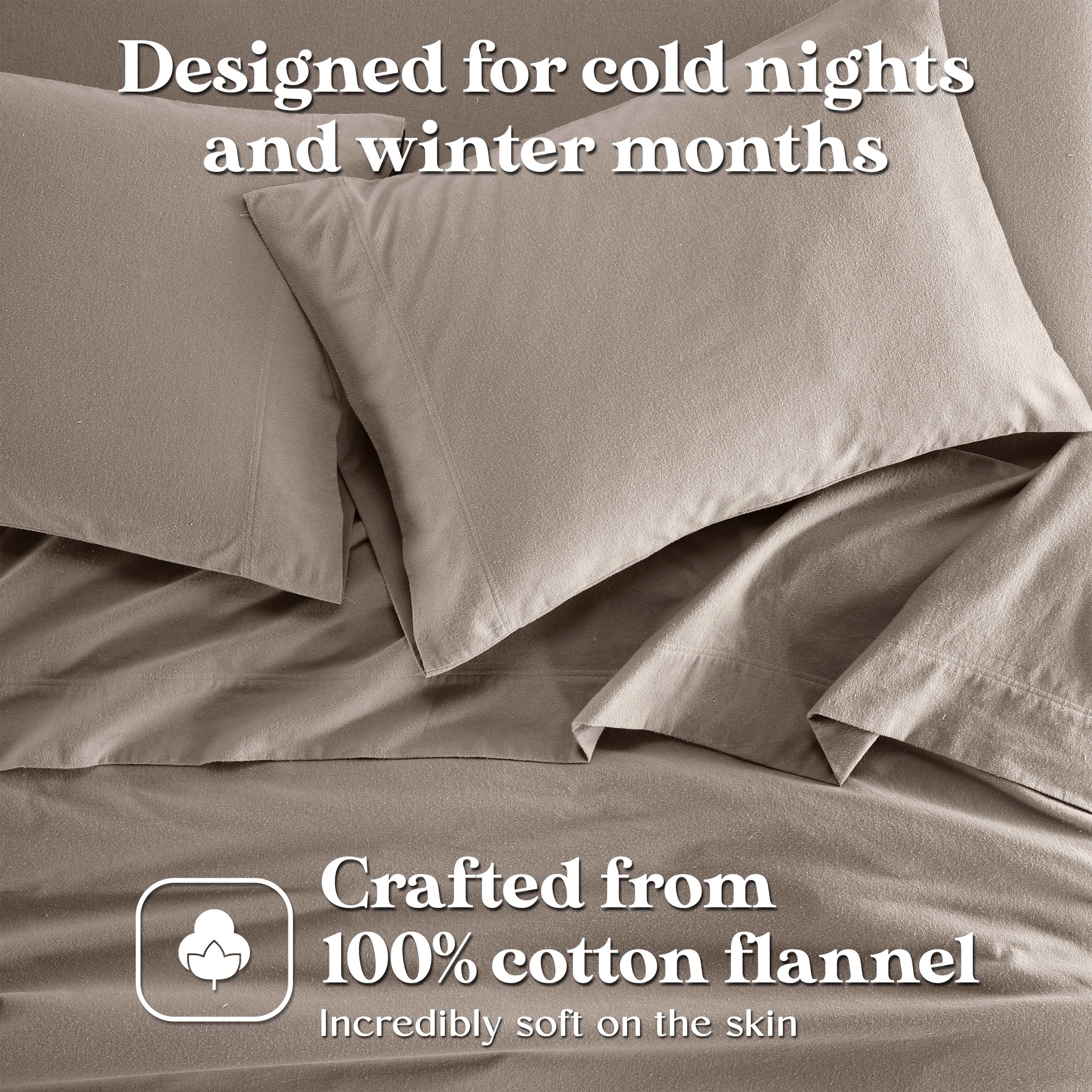 Rome Flannel Cotton Solid Fuzzy Pillowcases, Set of 2 - Pillowcases by Superior Brand