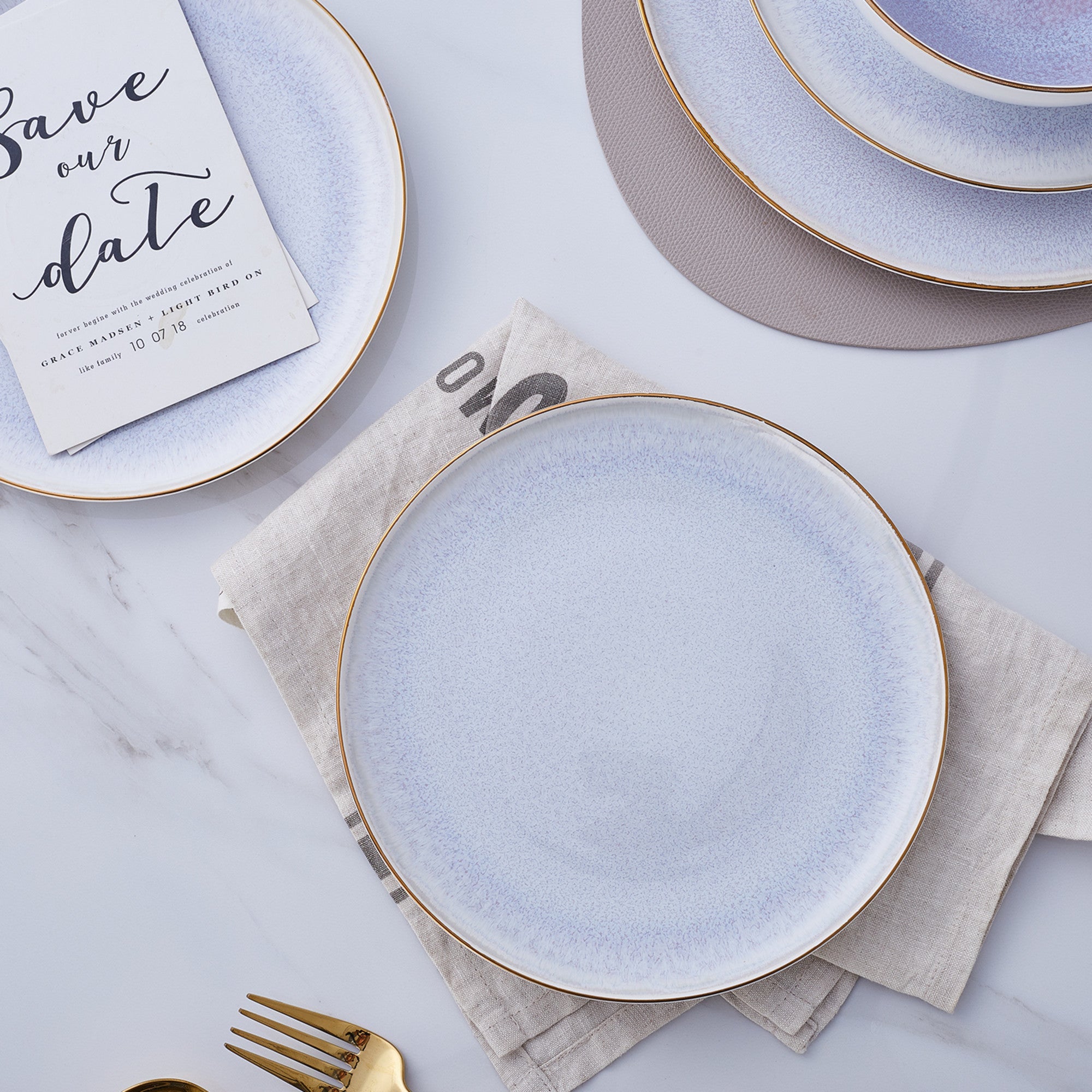 Josephine Porcelain Salad Plate - Lavender