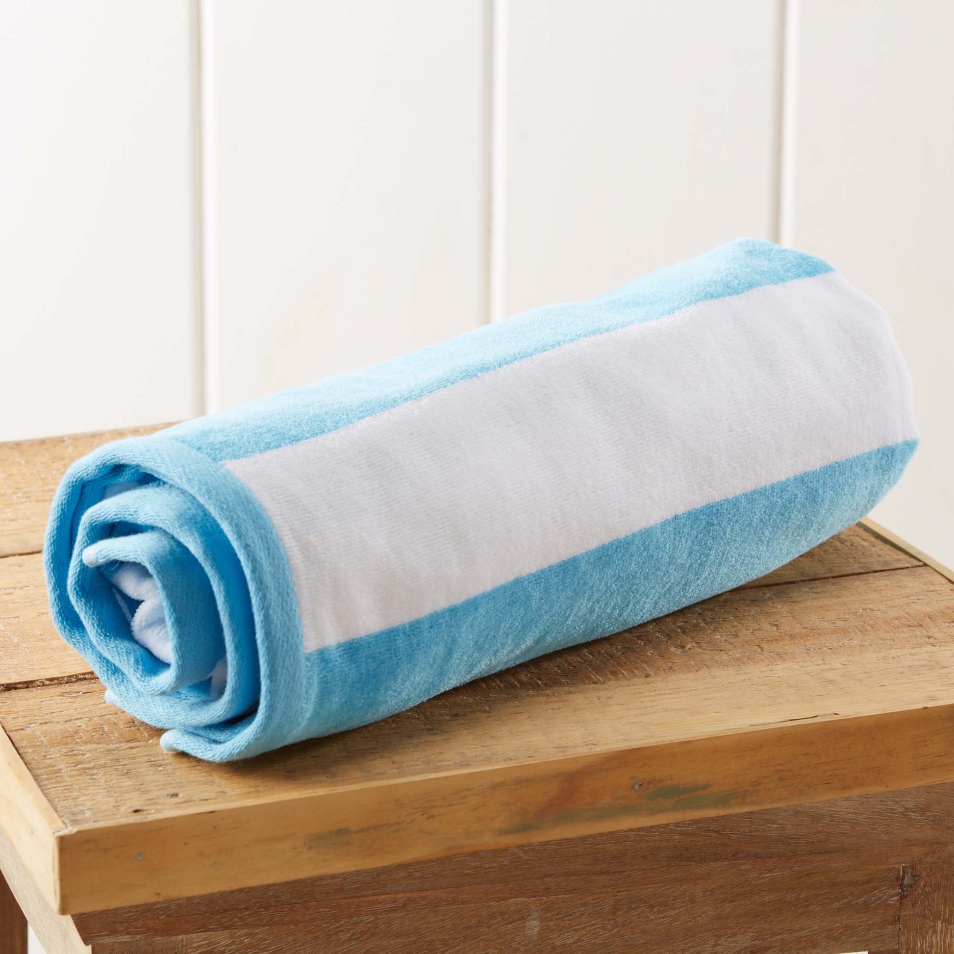 Cotton Velour Cabana Stripe Beach Towel - Novia Collection - Best Buy Furniture