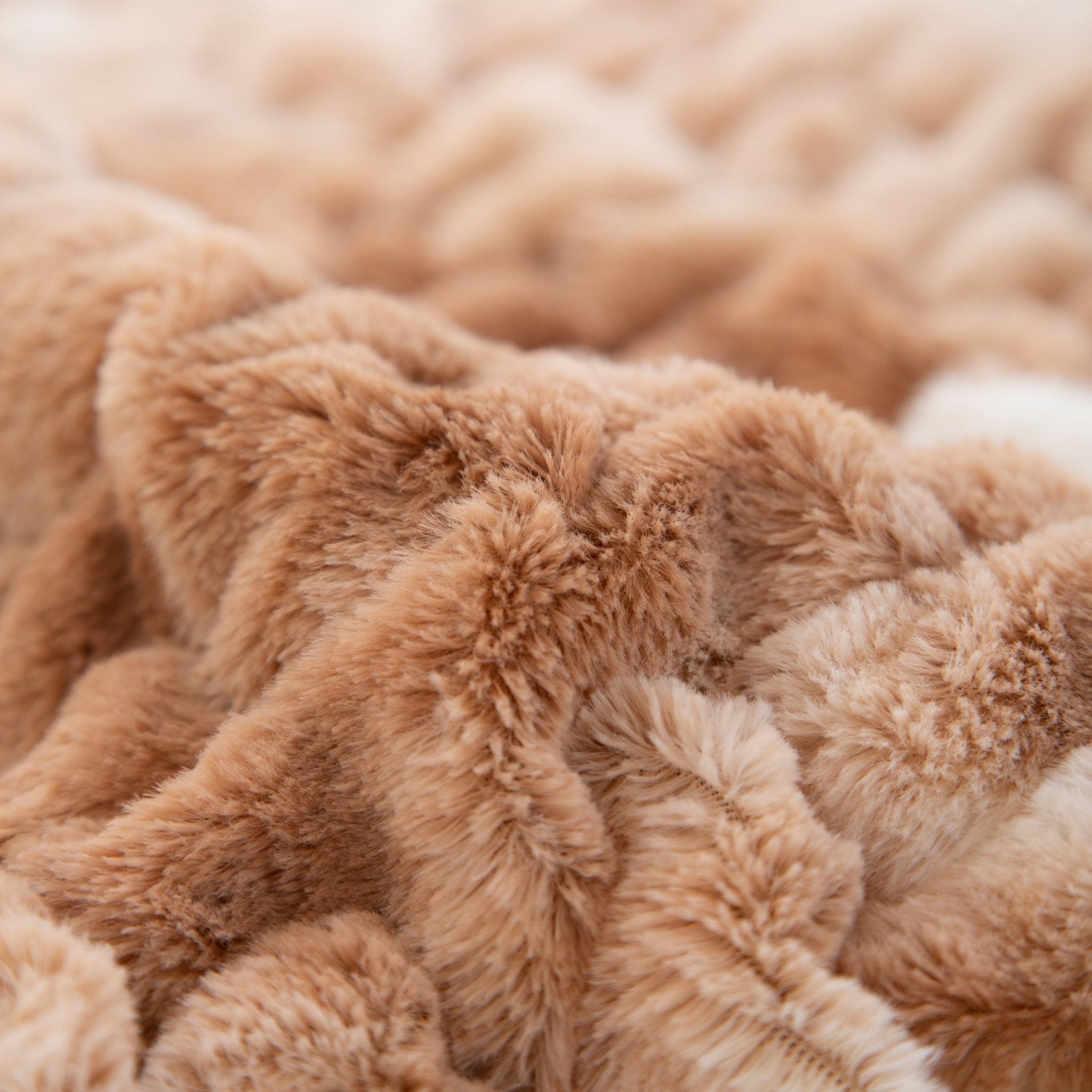 Ruched faux fur throw - Tuesday Morning - Throw Blankets