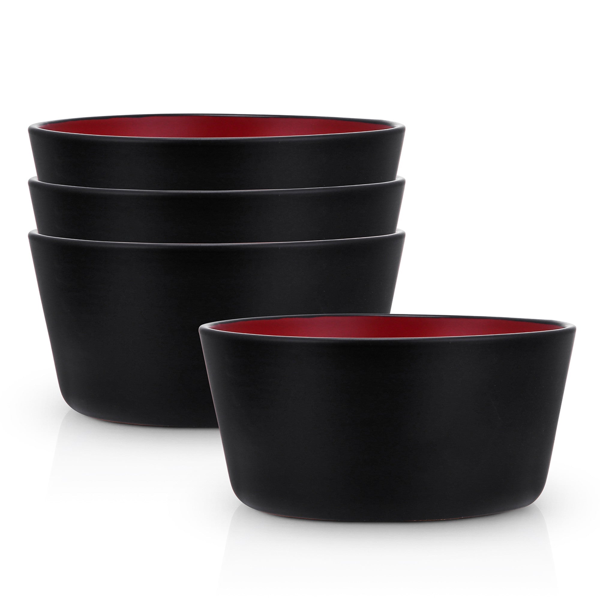 Albie Stoneware Bowl - Red And Black