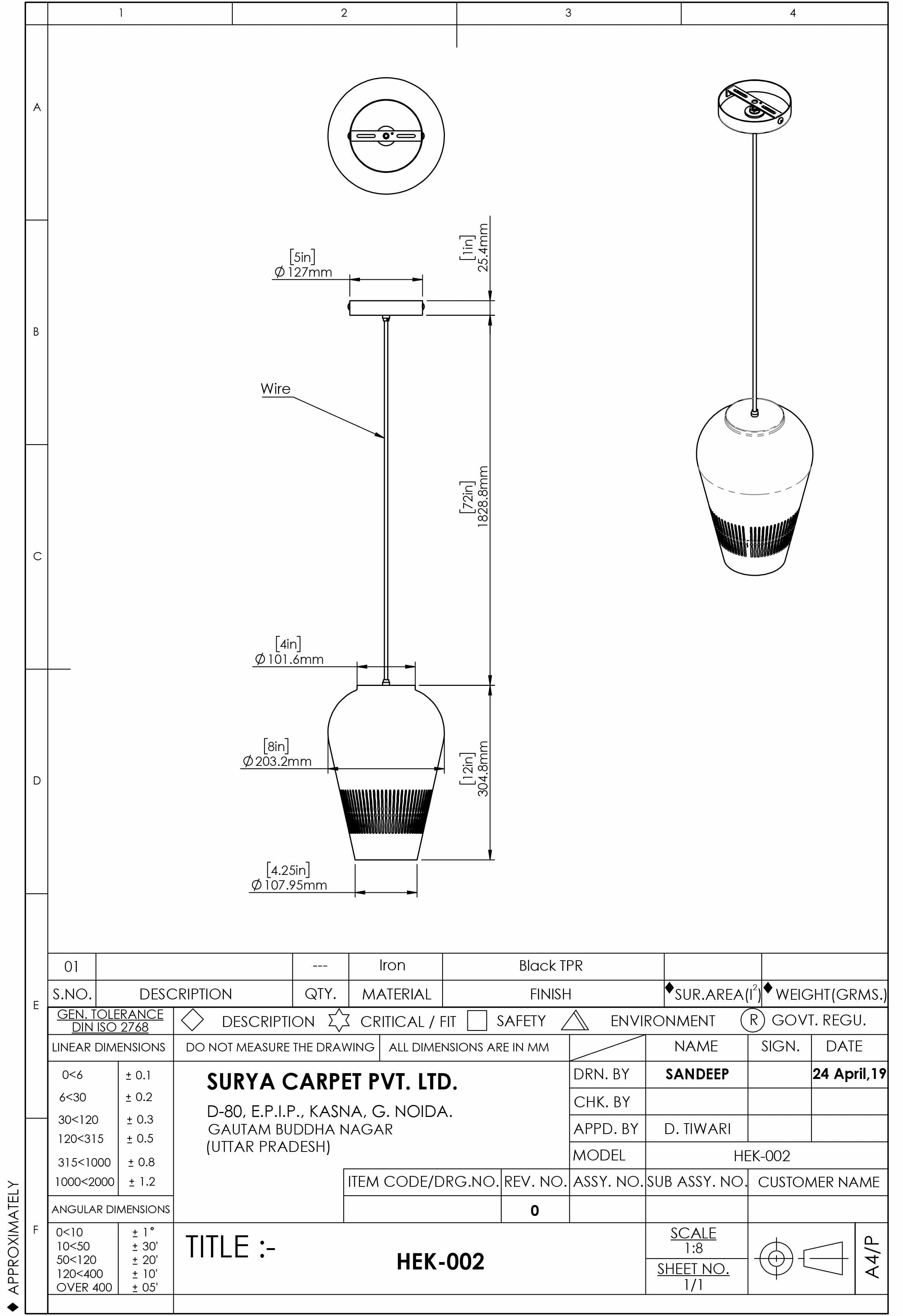 Ravensworth Ceiling Light - Clearance