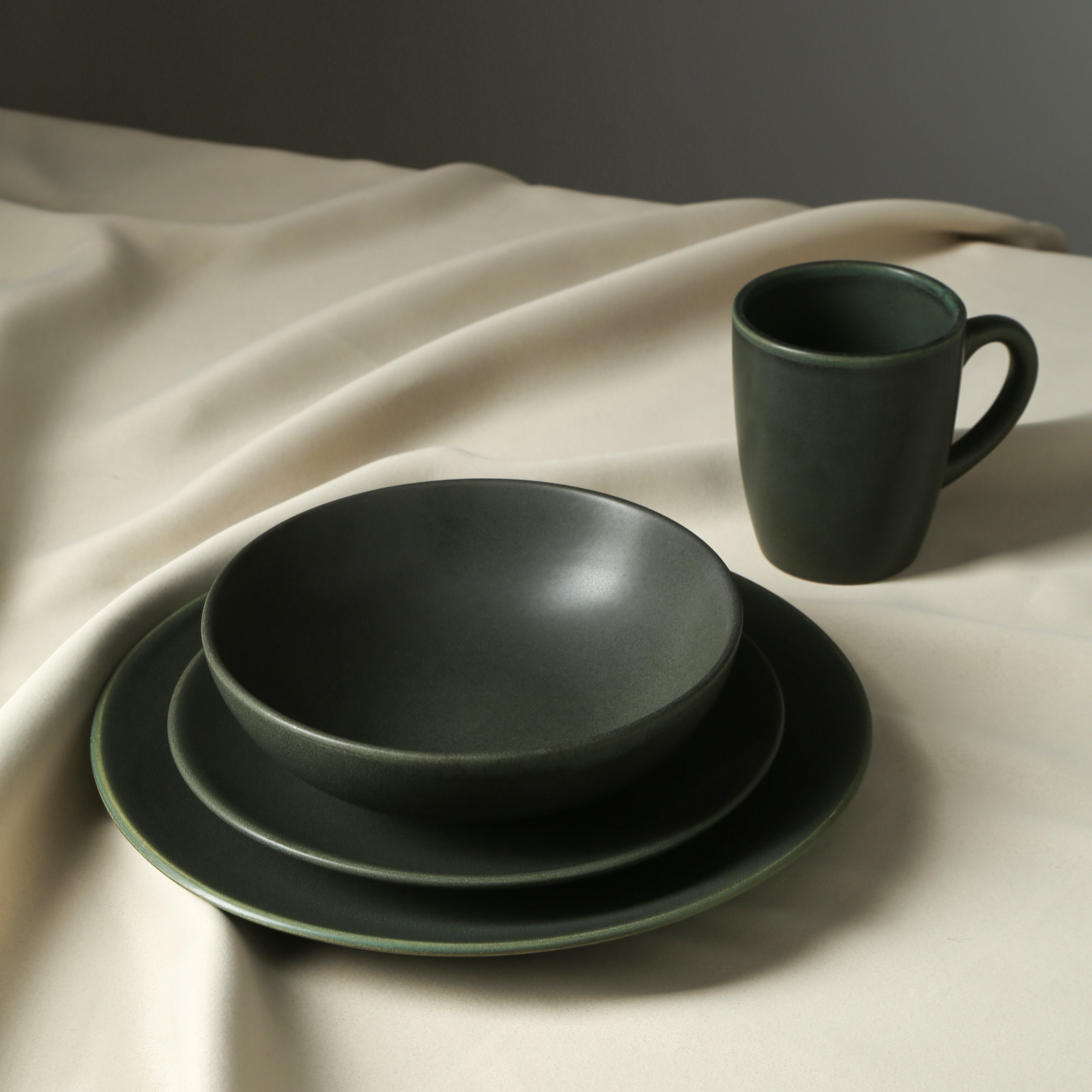 Grao Stoneware Dinnerware Set - Green
