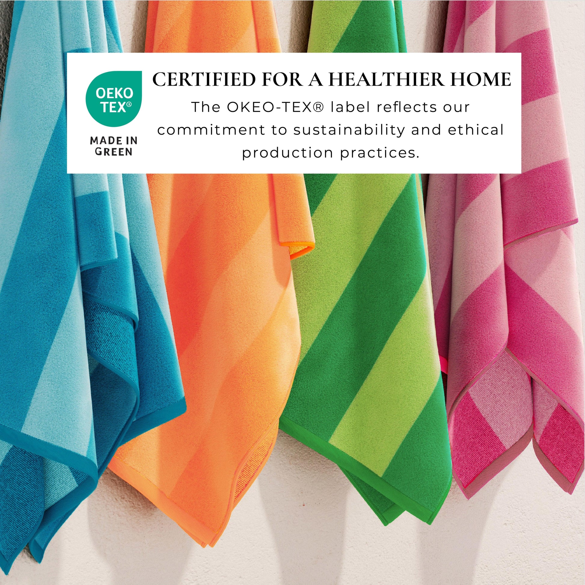 Cotton Velour Cabana Stripe Beach Towel - Novia Collection - Best Buy Furniture