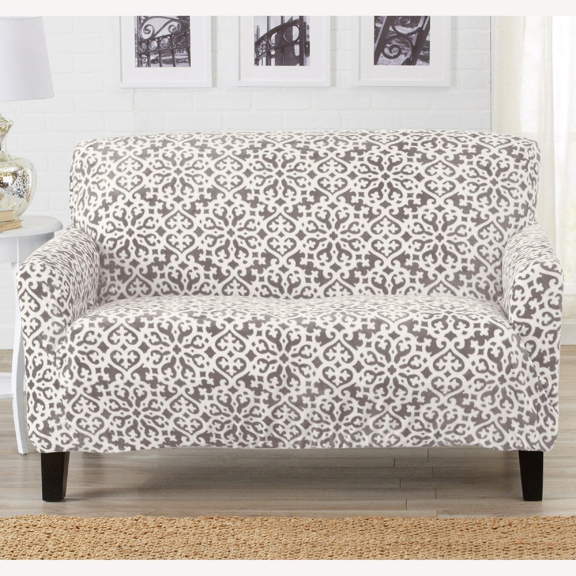 Velvet Stretch Slipcover - Gale Collection - Best Buy Furniture