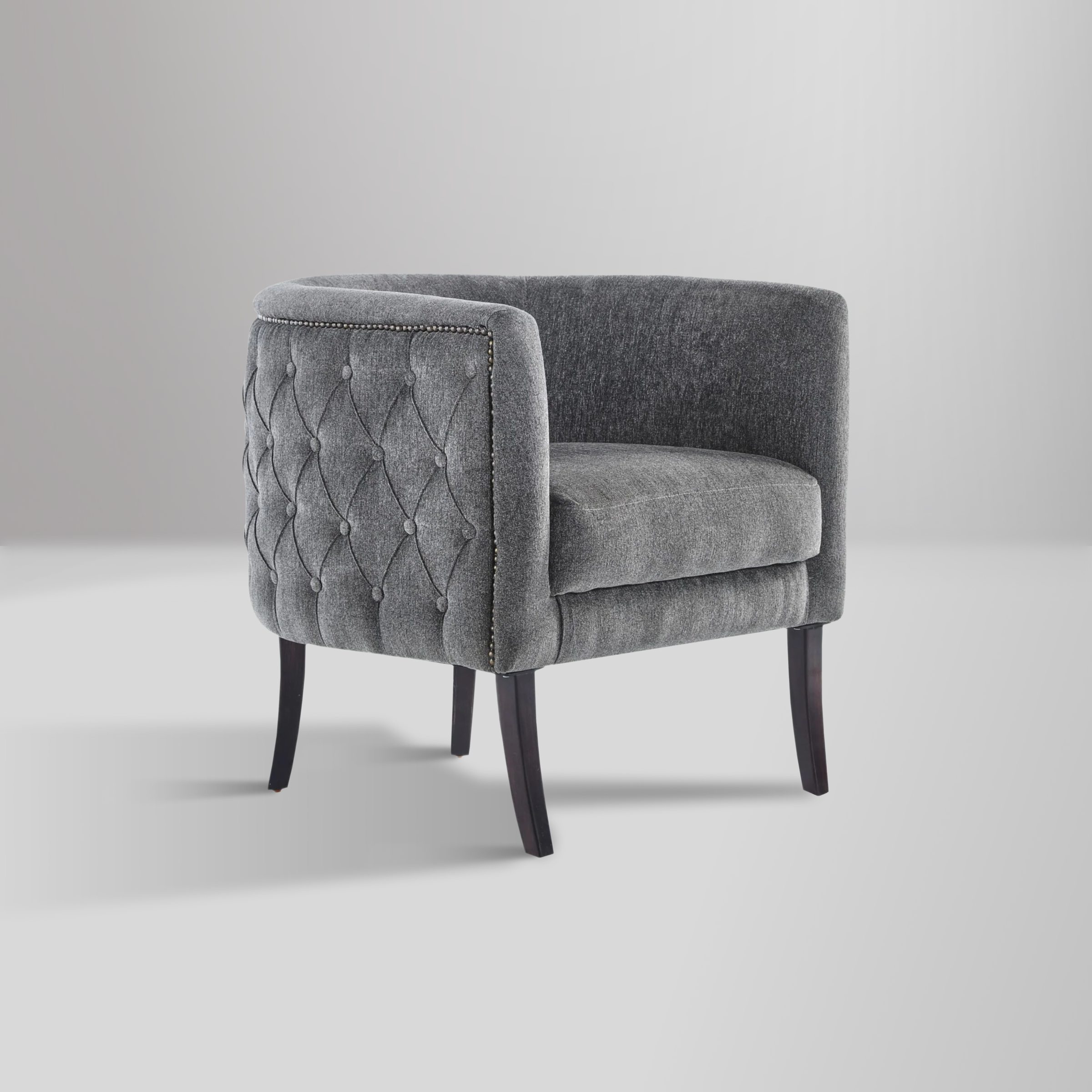 Selma Accent Chair with modern silhouette, low back design, and plush cushioning for comfort and style