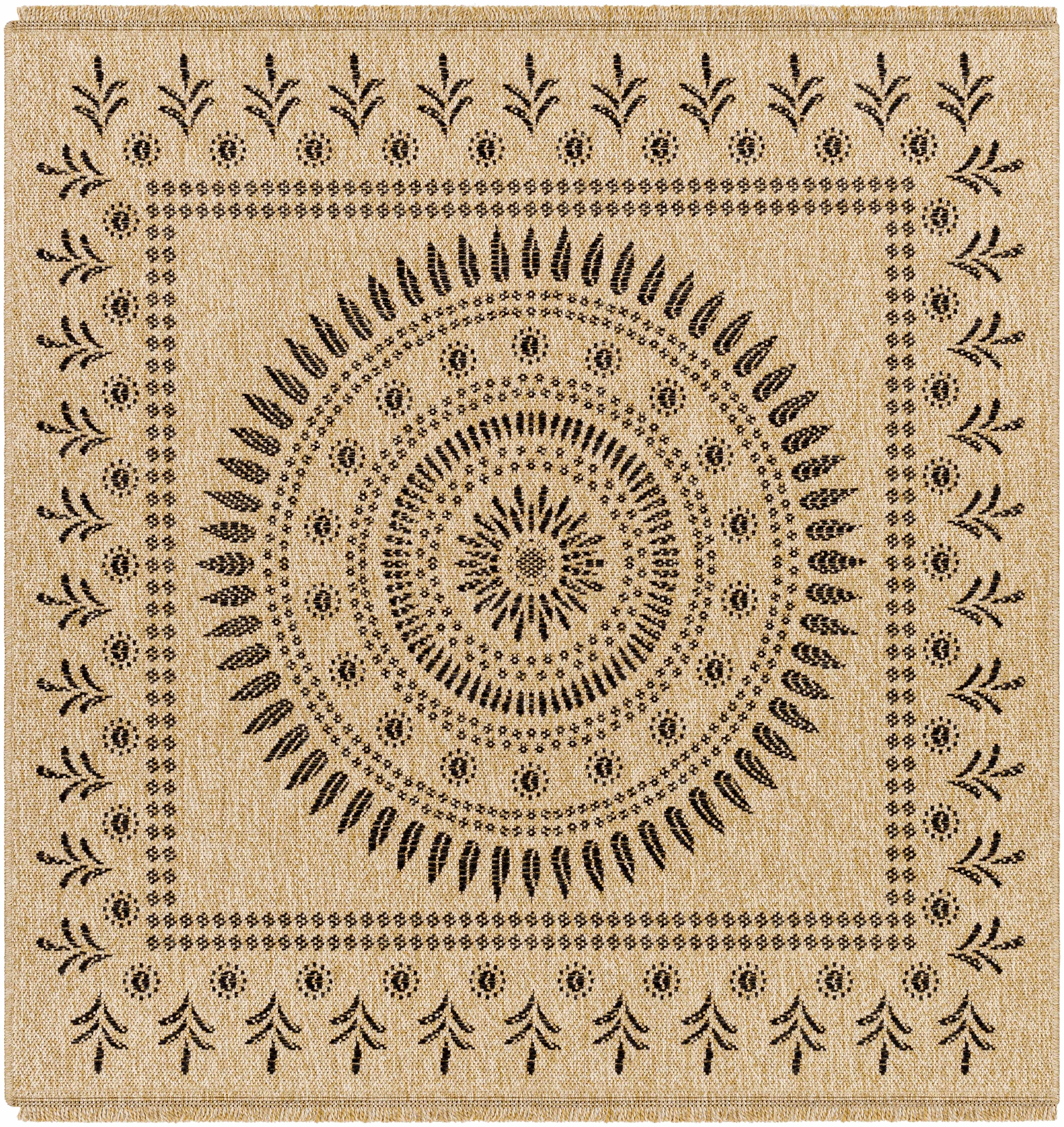 Beata Round Faux Jute Rug
