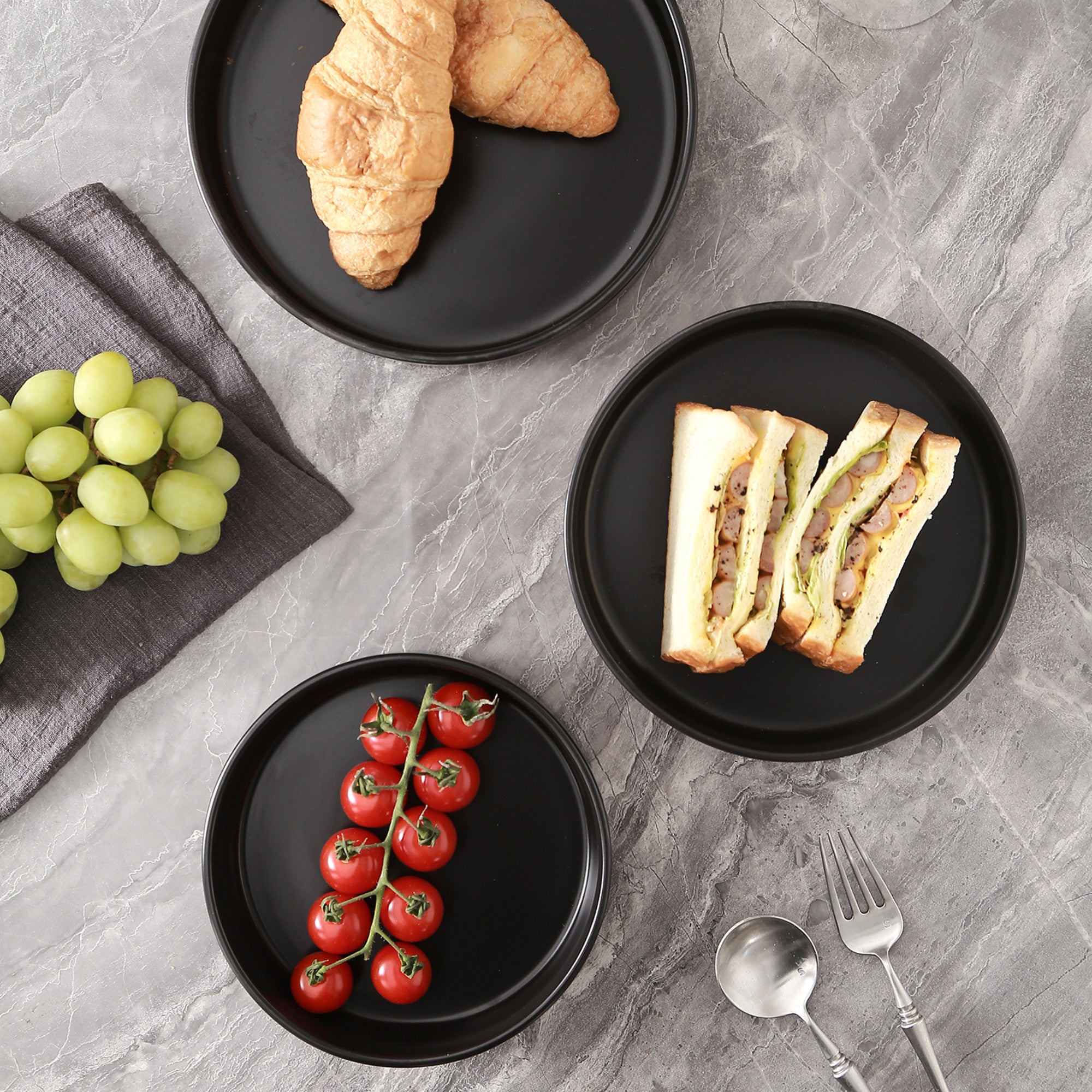 Celina Stoneware Serving Bowl - Black, Set of 3