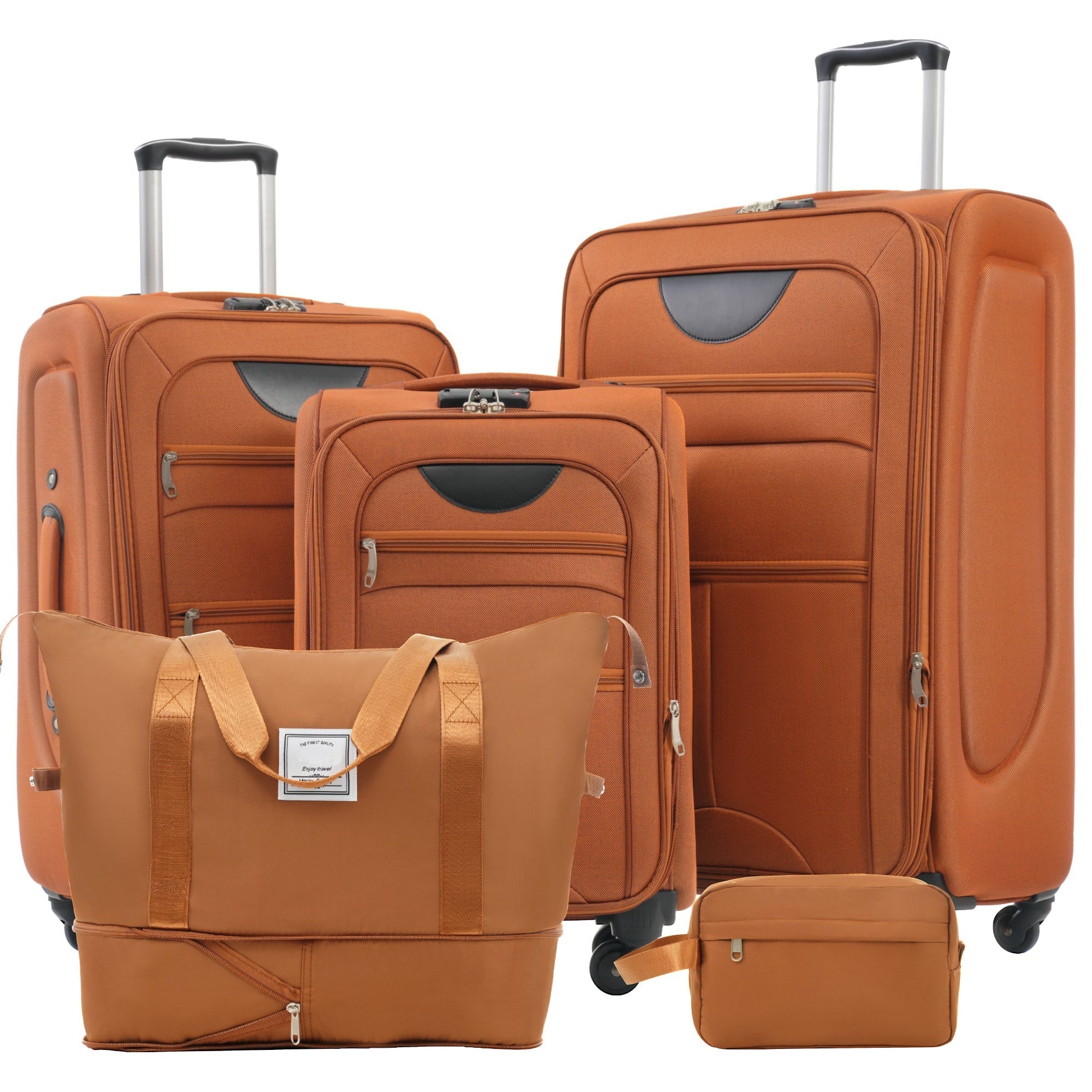 Softside Luggage Expandable 3 Piece Set Suitcase with Duffel Bag Upright Spinner Softshell Lightweight Luggage Travel Set - Tuesday Morning - Luggage Sets