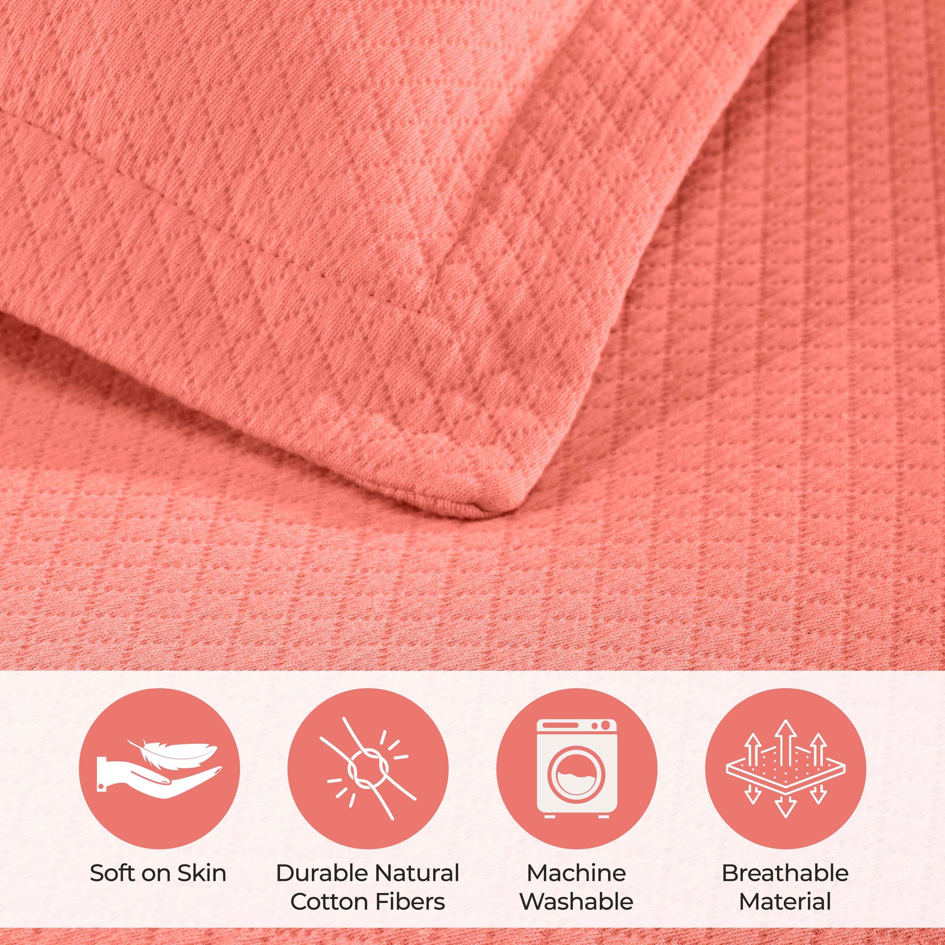 Solitaire Jacquard Matelassé Cotton Diamond Solitaire Bedspread Set - Bedspread by Superior Brand