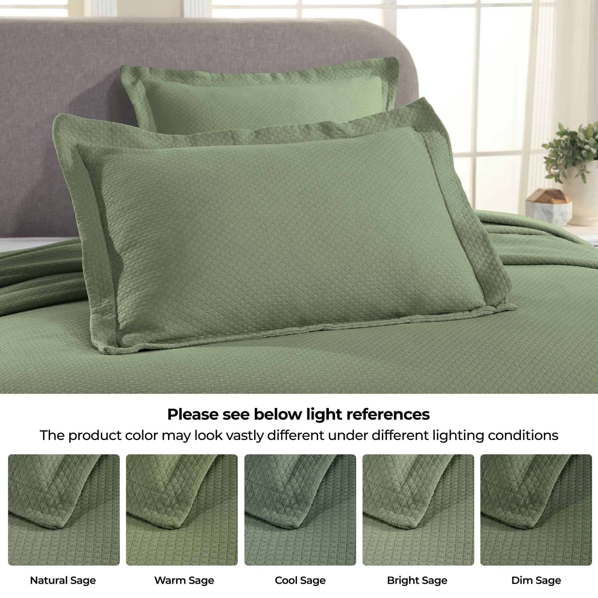 Solitaire Jacquard Matelassé Cotton Diamond Solitaire Bedspread Set - Bedspread by Superior Brand