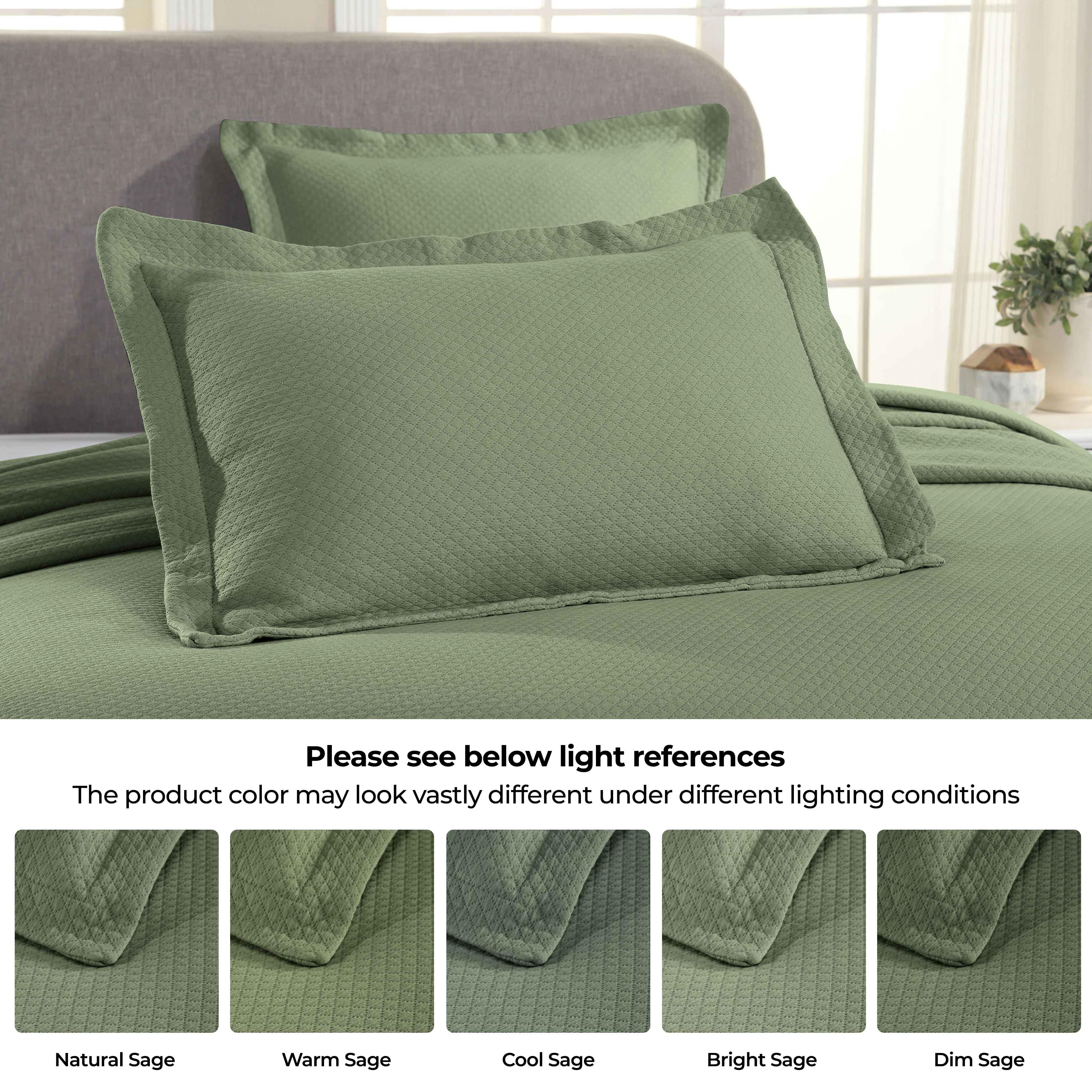 Solitaire Jacquard Matelassé Cotton Diamond Solitaire Bedspread Set - Bedspread by Superior Brand