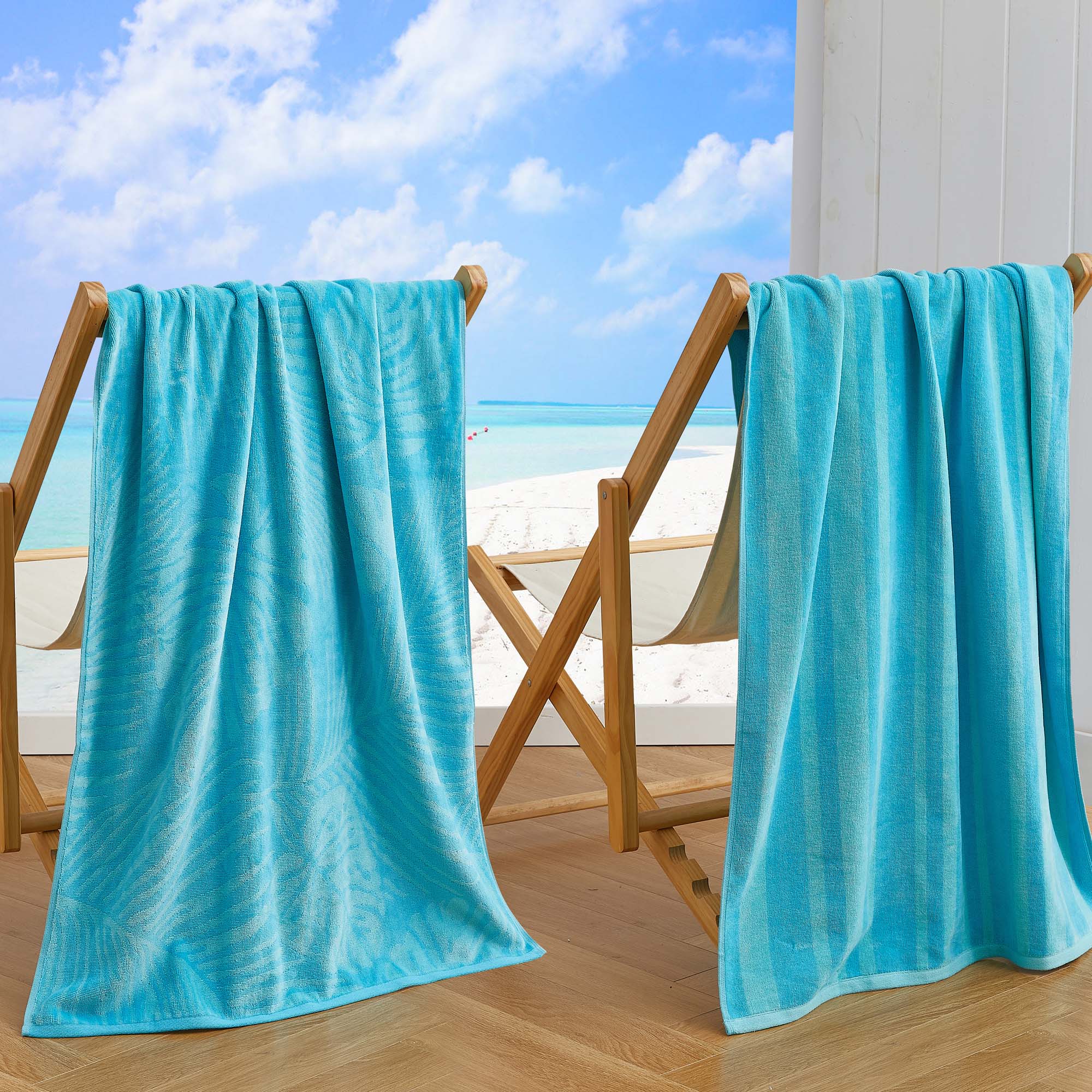 Cotton Velour Beach Towel - Maui Collection - Best Buy Furniture
