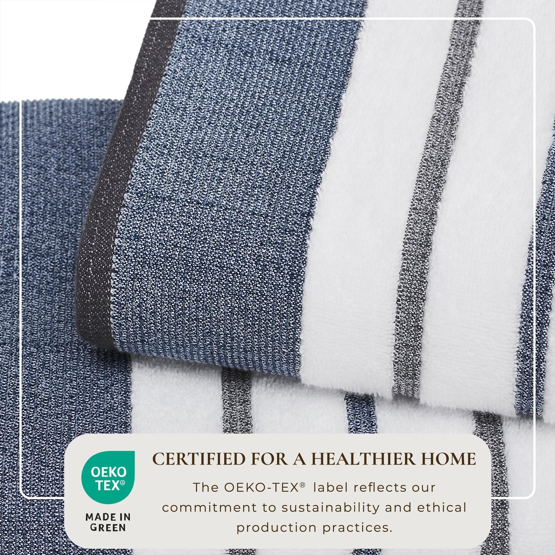 Decorative Cotton Stripe Bath Towel Set - Noelle Collection - Best Buy Furniture