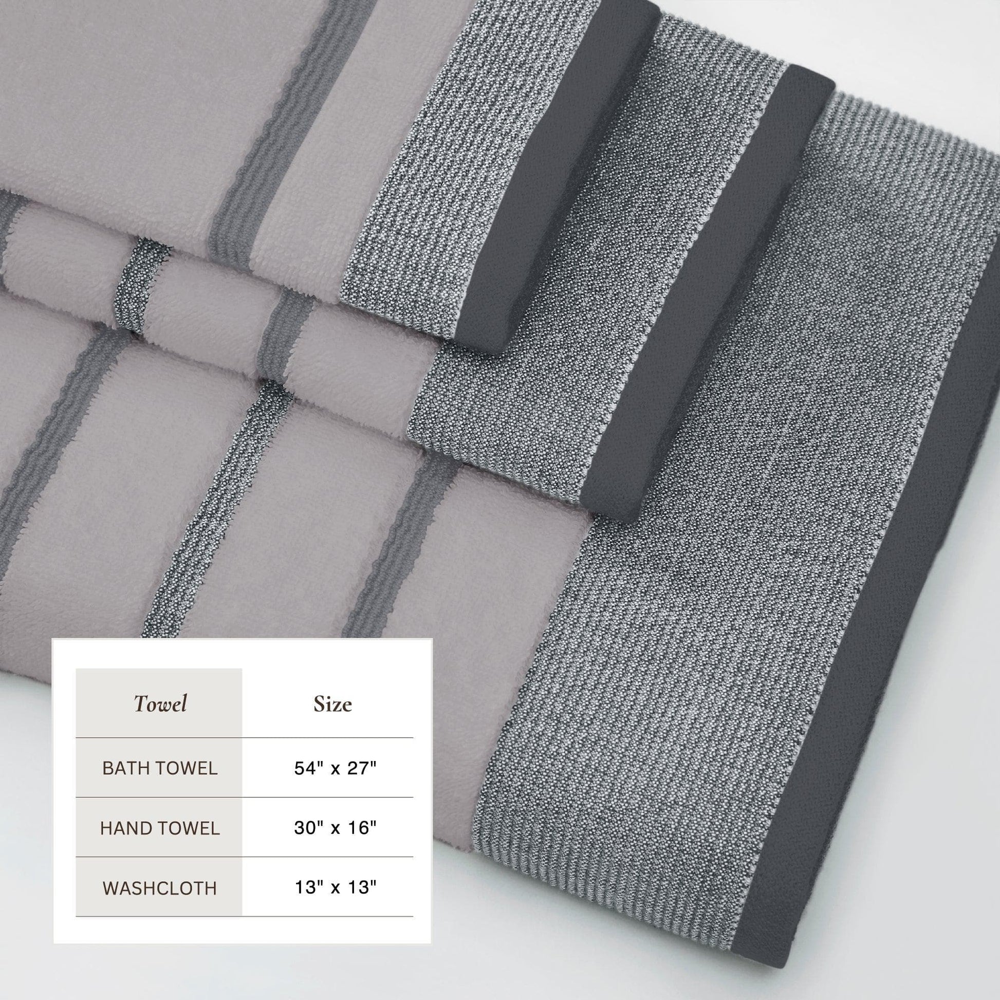 Decorative Cotton Stripe Bath Towel Set - Noelle Collection - Best Buy Furniture