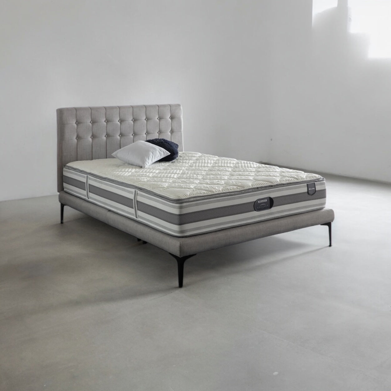 Stratton easy-to-assemble platform bed with durable solid wood frame