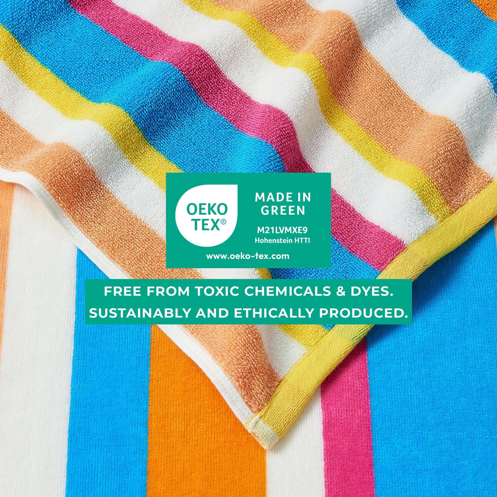 Cotton Velour Cabana Stripe Beach Towel - Novia Collection - Best Buy Furniture