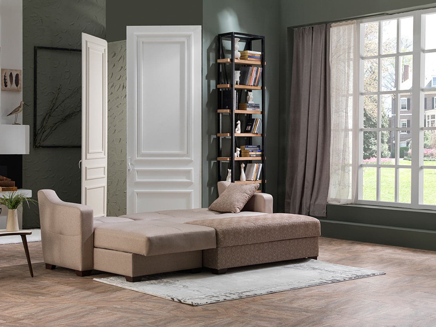 Stylish Tahoe Sectional with a cozy chaise and ottoman storage