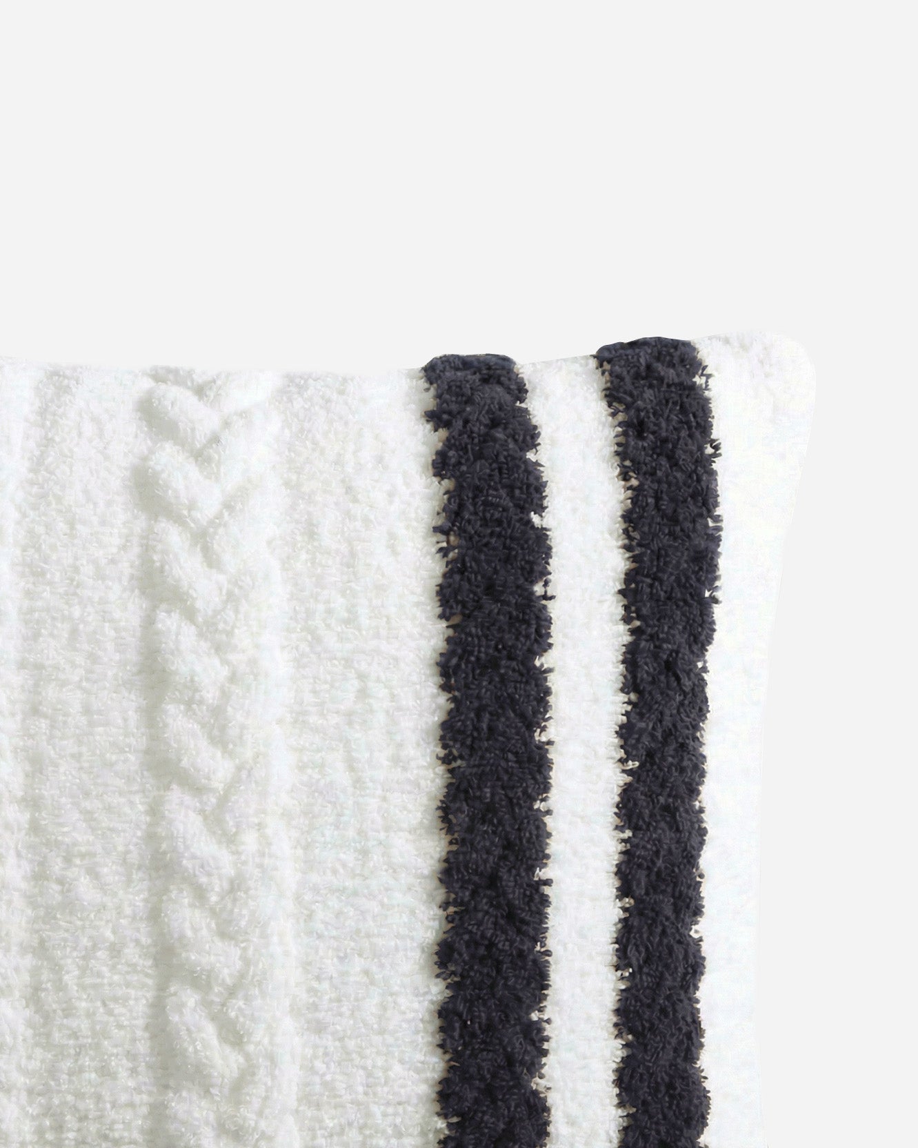 Snug Braided Two-Stripes Throw Pillow