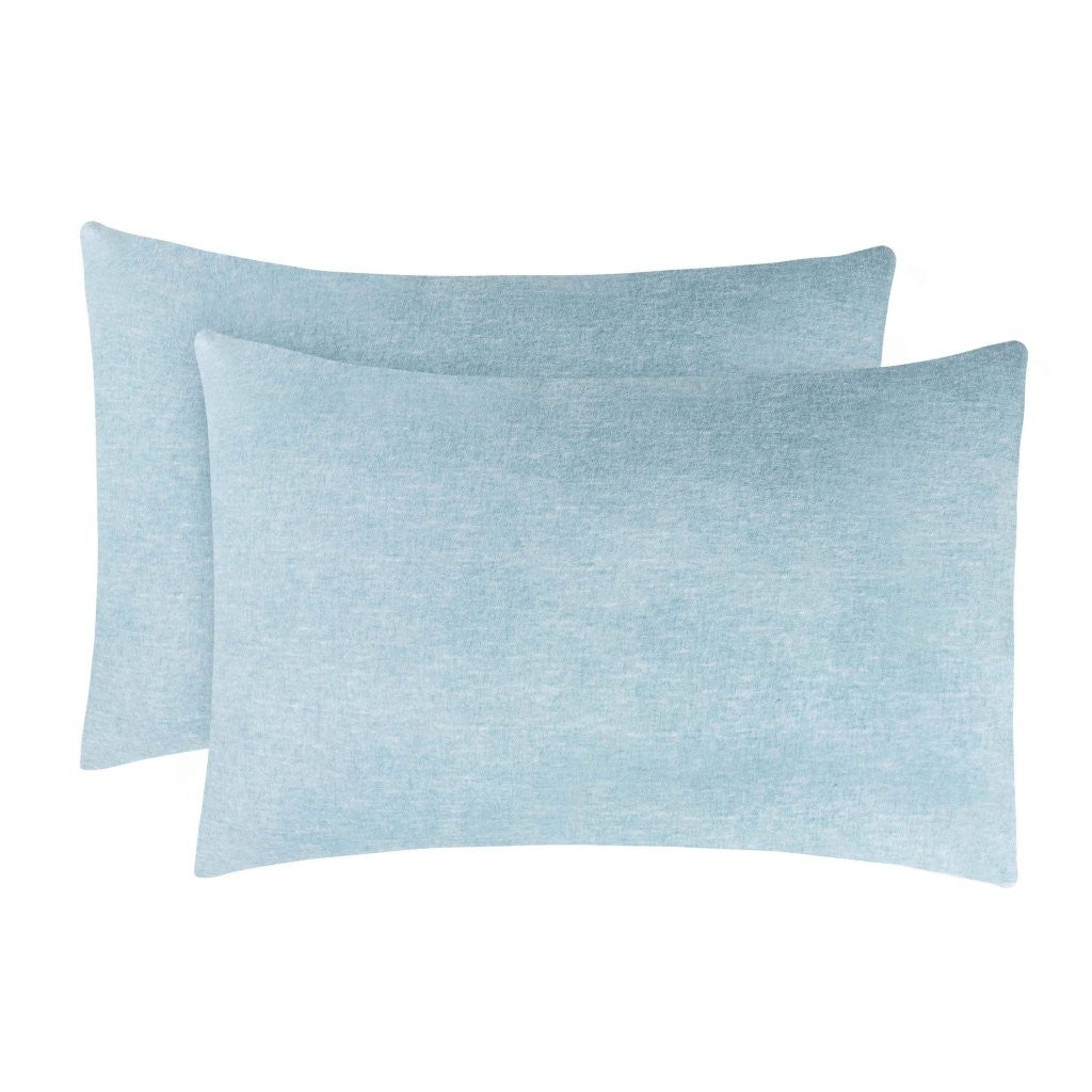 Superior Melange Flannel Cotton Two-Toned Fuzzy Pillowcases, Set of 2 - Pillowcases by Superior Brand