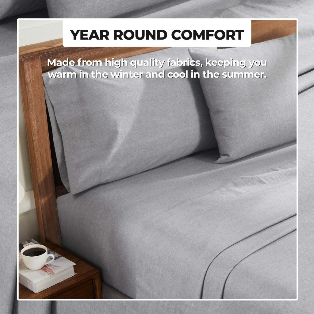 Superior Melange Flannel Cotton Two-Toned Fuzzy Pillowcases, Set of 2 - Pillowcases by Superior Brand