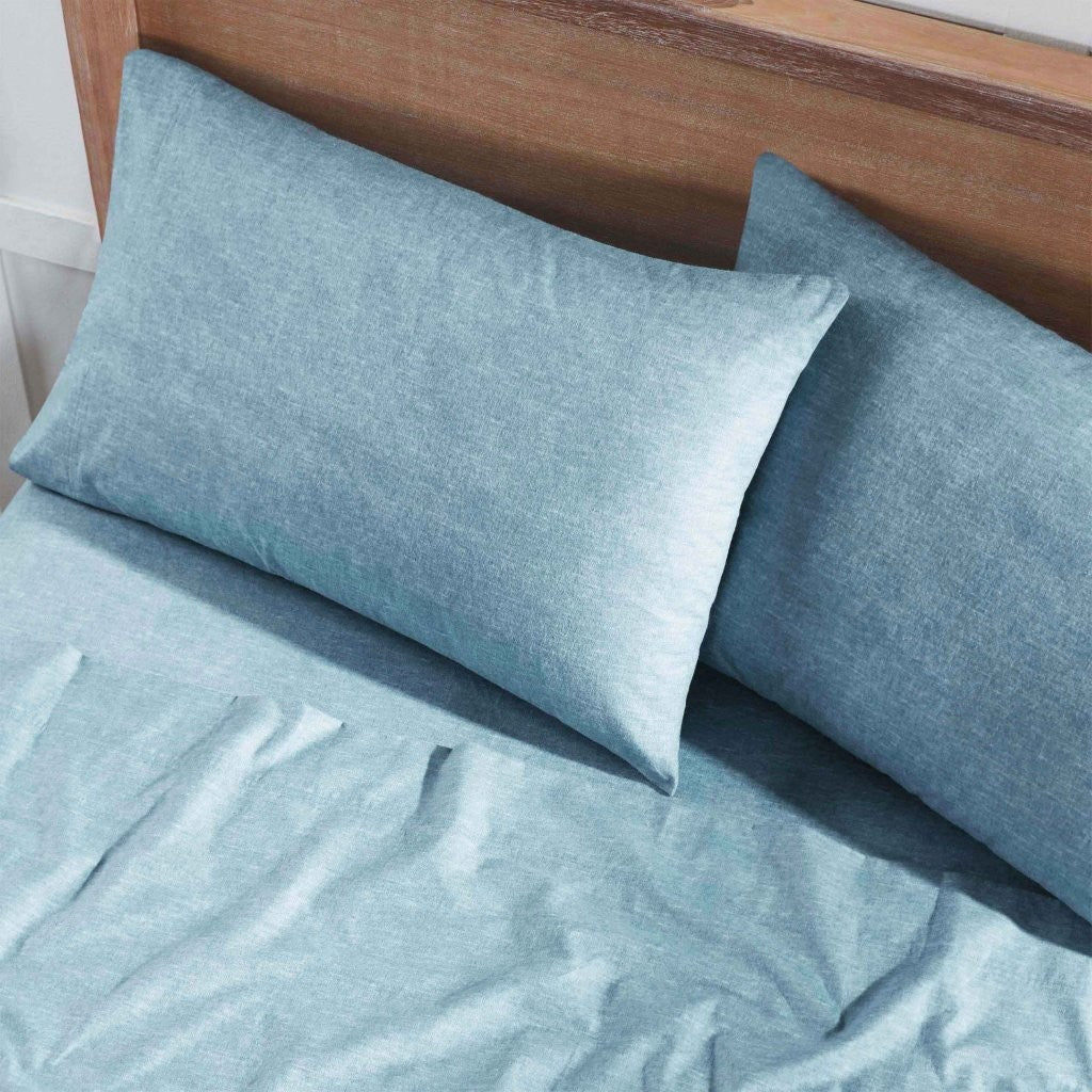 Superior Melange Flannel Cotton Two-Toned Fuzzy Pillowcases, Set of 2 - Pillowcases by Superior Brand