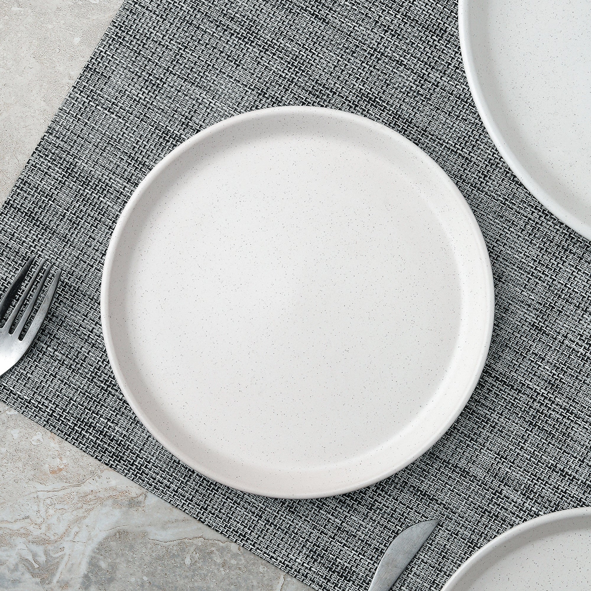 Albie Stoneware Salad Plate - Snow White