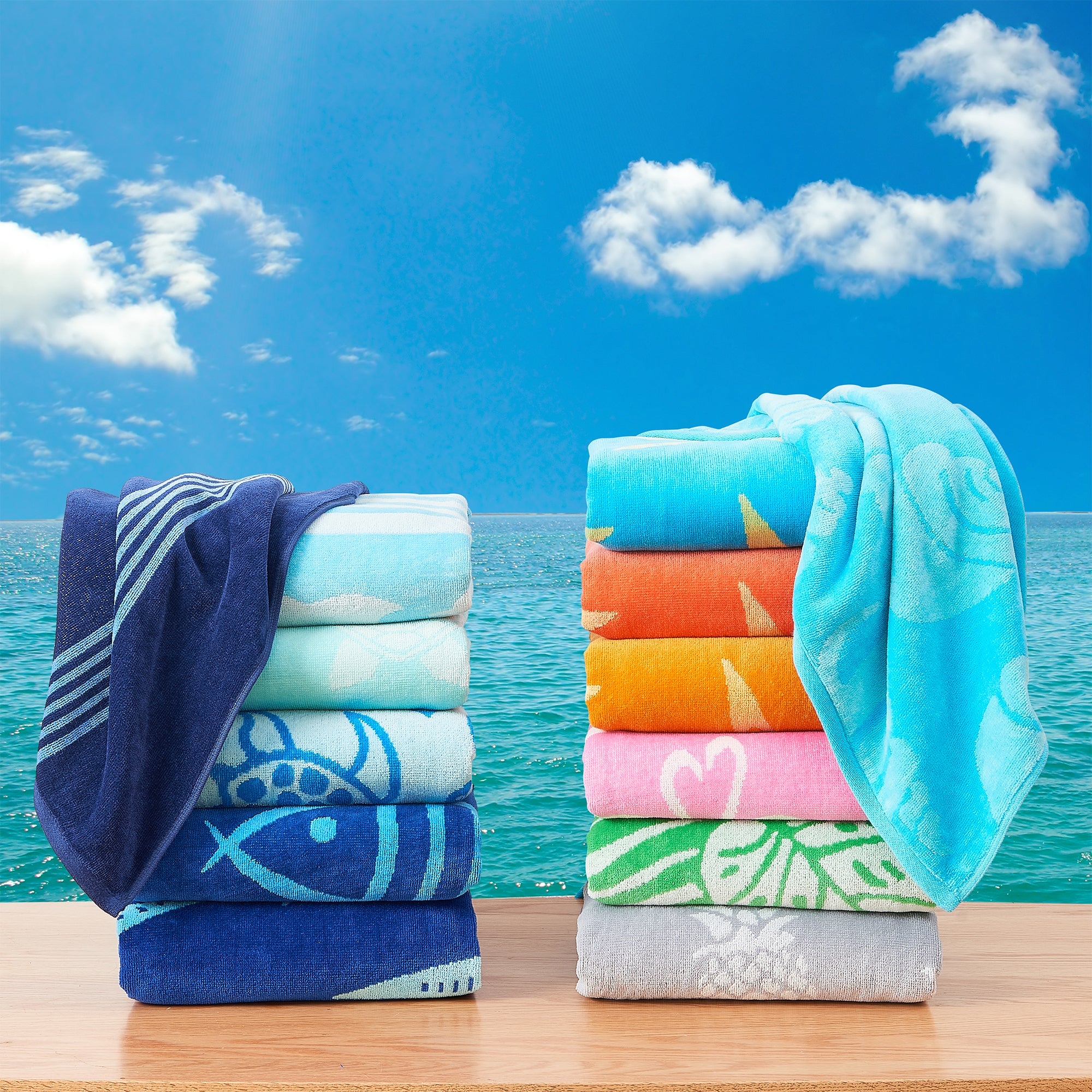 Cotton Velour Beach Towel - Maui Collection - Best Buy Furniture