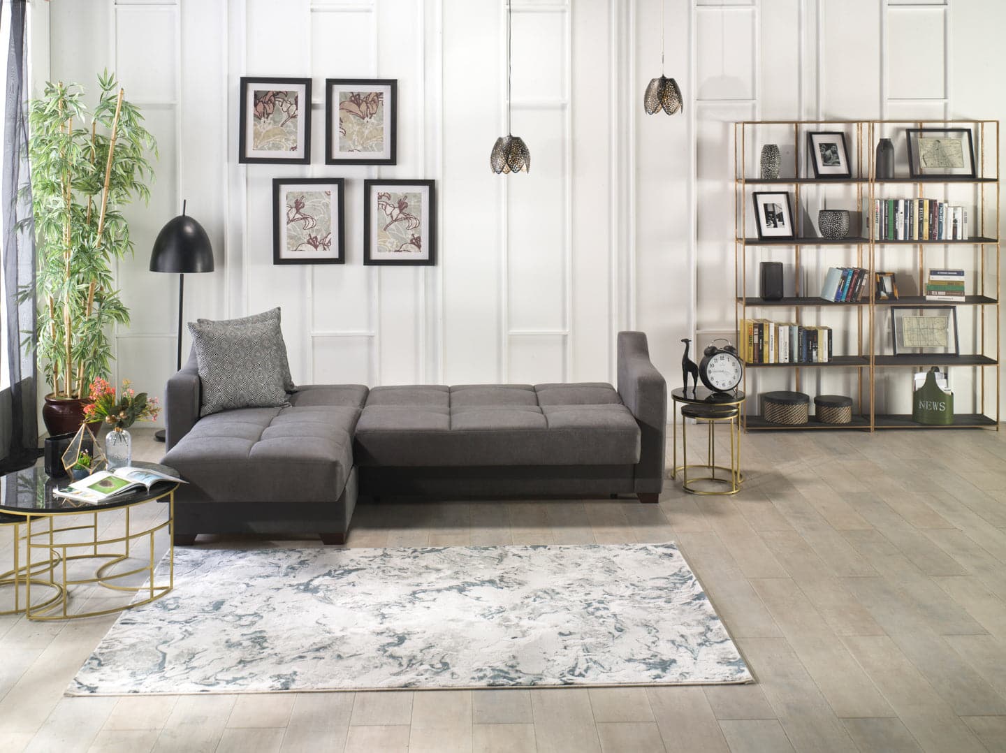 Tahoe Sectional featuring a left-to-right facing chaise and leatherette upholstery