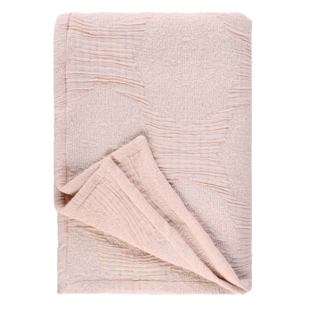 Tanta Cotton Medium Weight Textured Modern Circles Woven Coverlet - Coverlet by Superior Brand