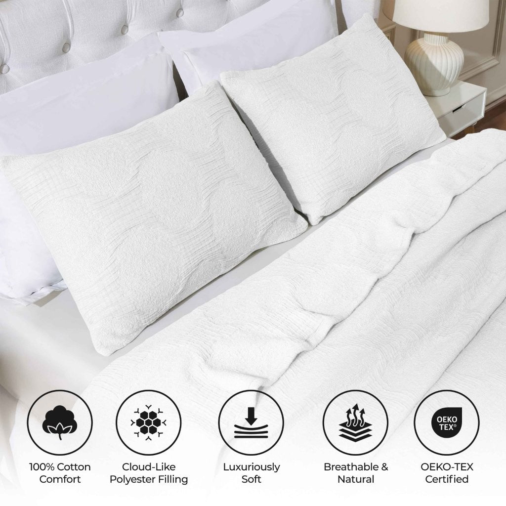 Tanta Cotton Medium Weight Textured Modern Circles Woven Coverlet - Coverlet by Superior Brand