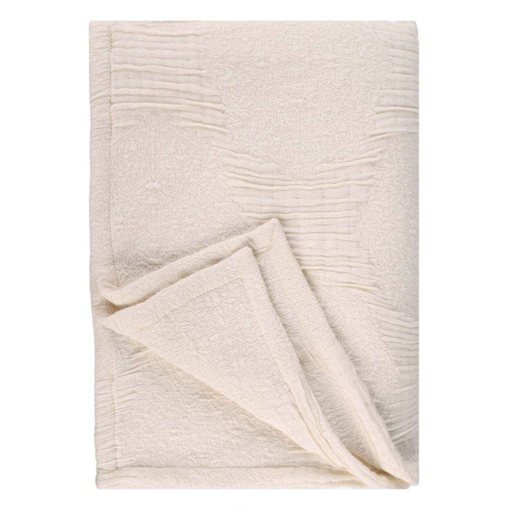 Tanta Cotton Medium Weight Textured Modern Circles Woven Coverlet - Coverlet by Superior Brand