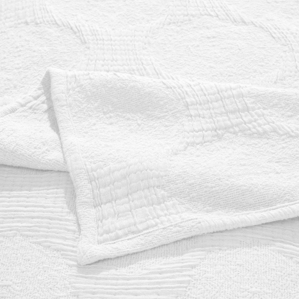 Tanta Cotton Medium Weight Textured Modern Circles Woven Coverlet - Coverlet by Superior Brand