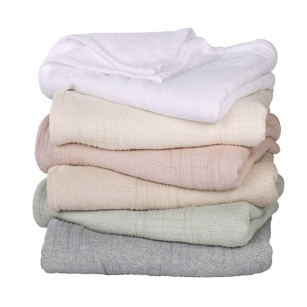 Tanta Cotton Medium Weight Textured Modern Circles Woven Coverlet - Coverlet by Superior Brand