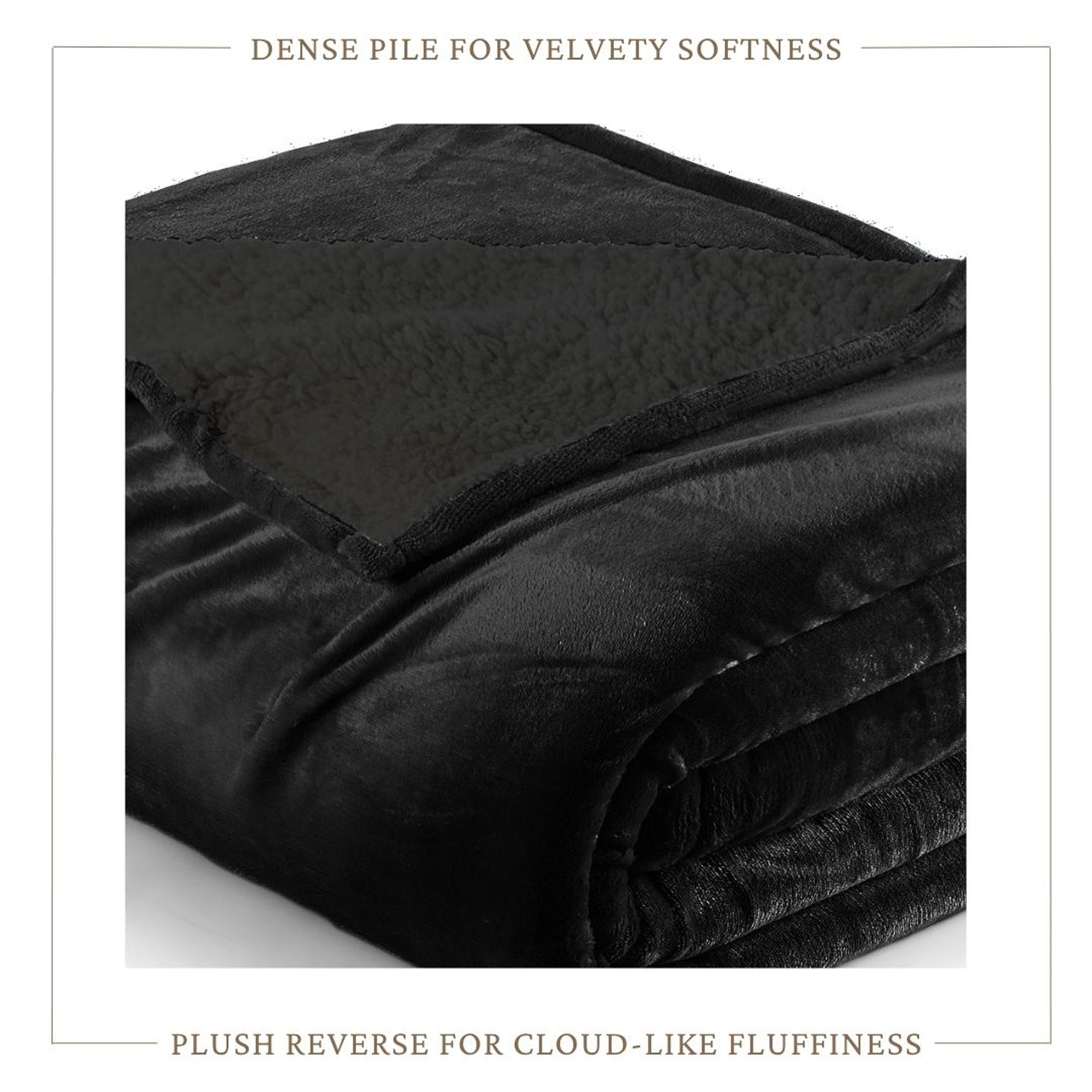 Velvet Plush Sherpa Bed Blanket - Sherpa Fleece Collection - Best Buy Furniture