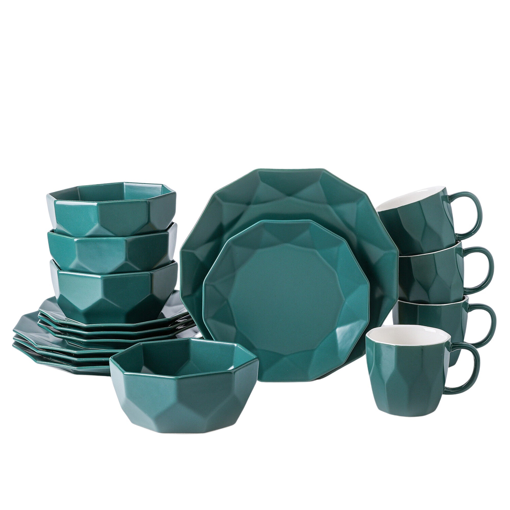 Jamie Porcelain Dinnerware Set - Green