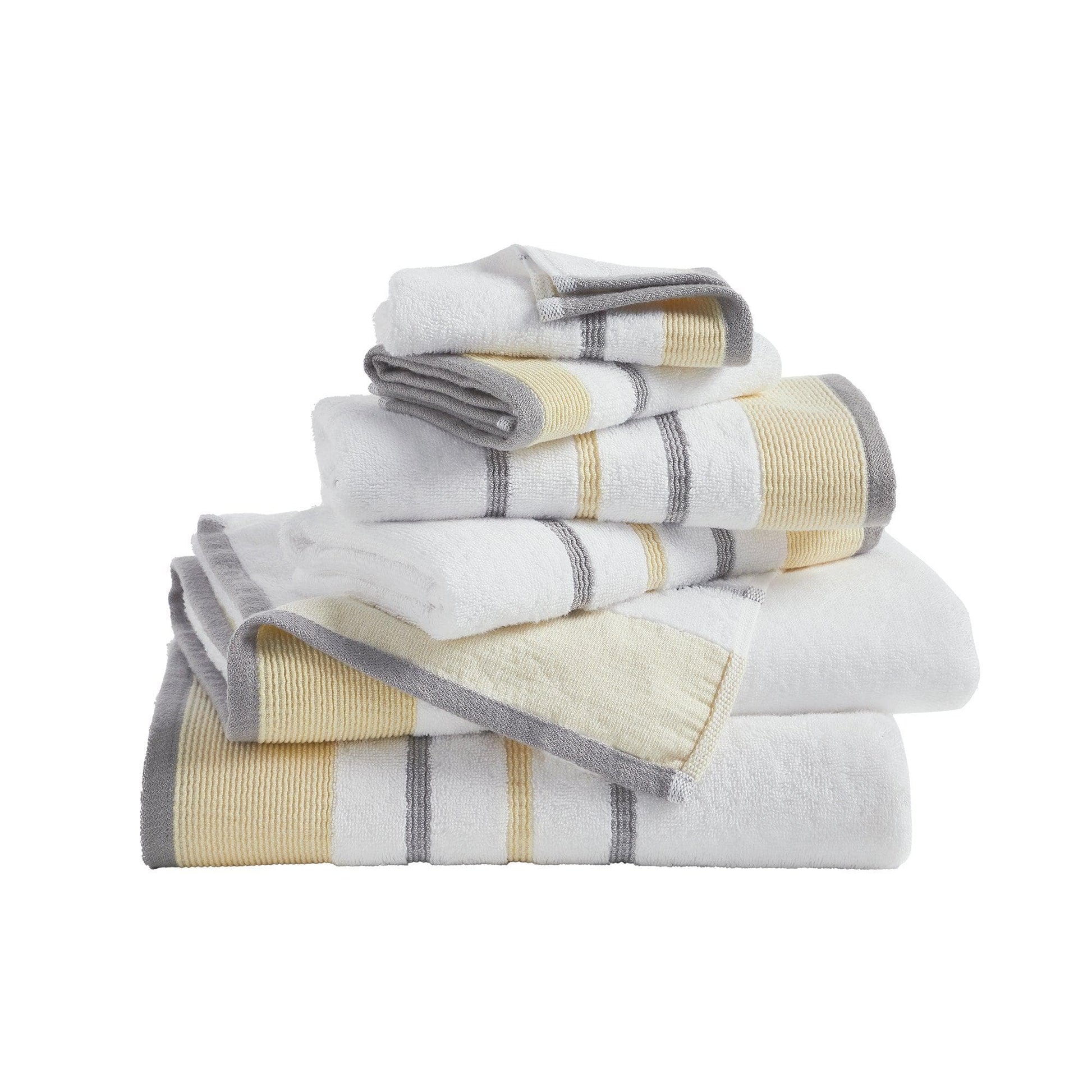 Decorative Cotton Stripe Bath Towel Set - Noelle Collection - Best Buy Furniture