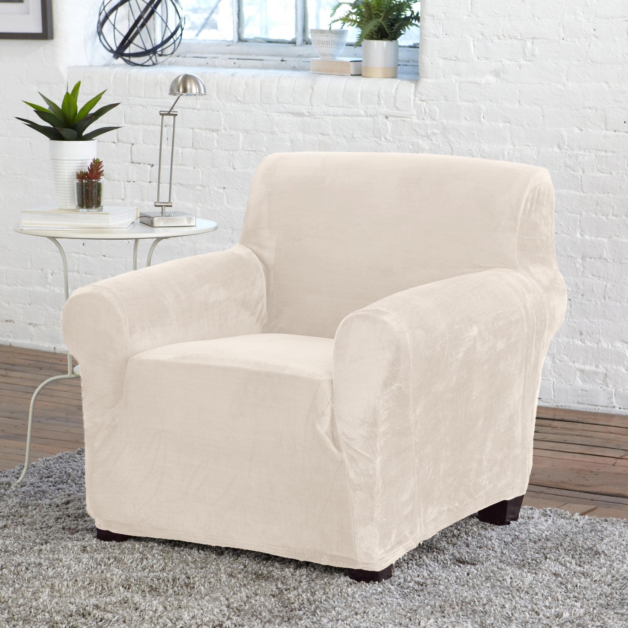 Velvet Stretch Slipcover - Gale Collection - Best Buy Furniture
