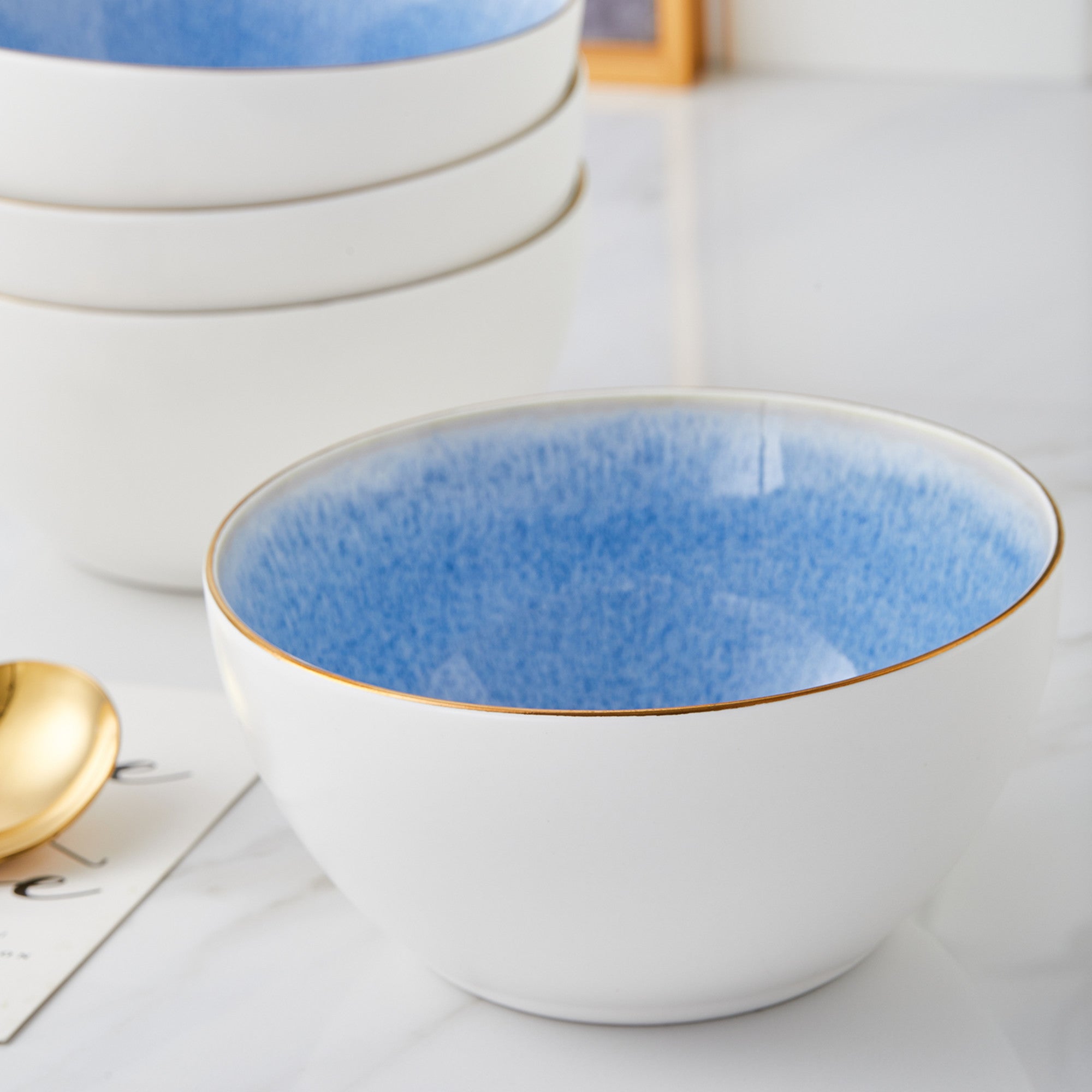Josephine Porcelain Bowl - Blue