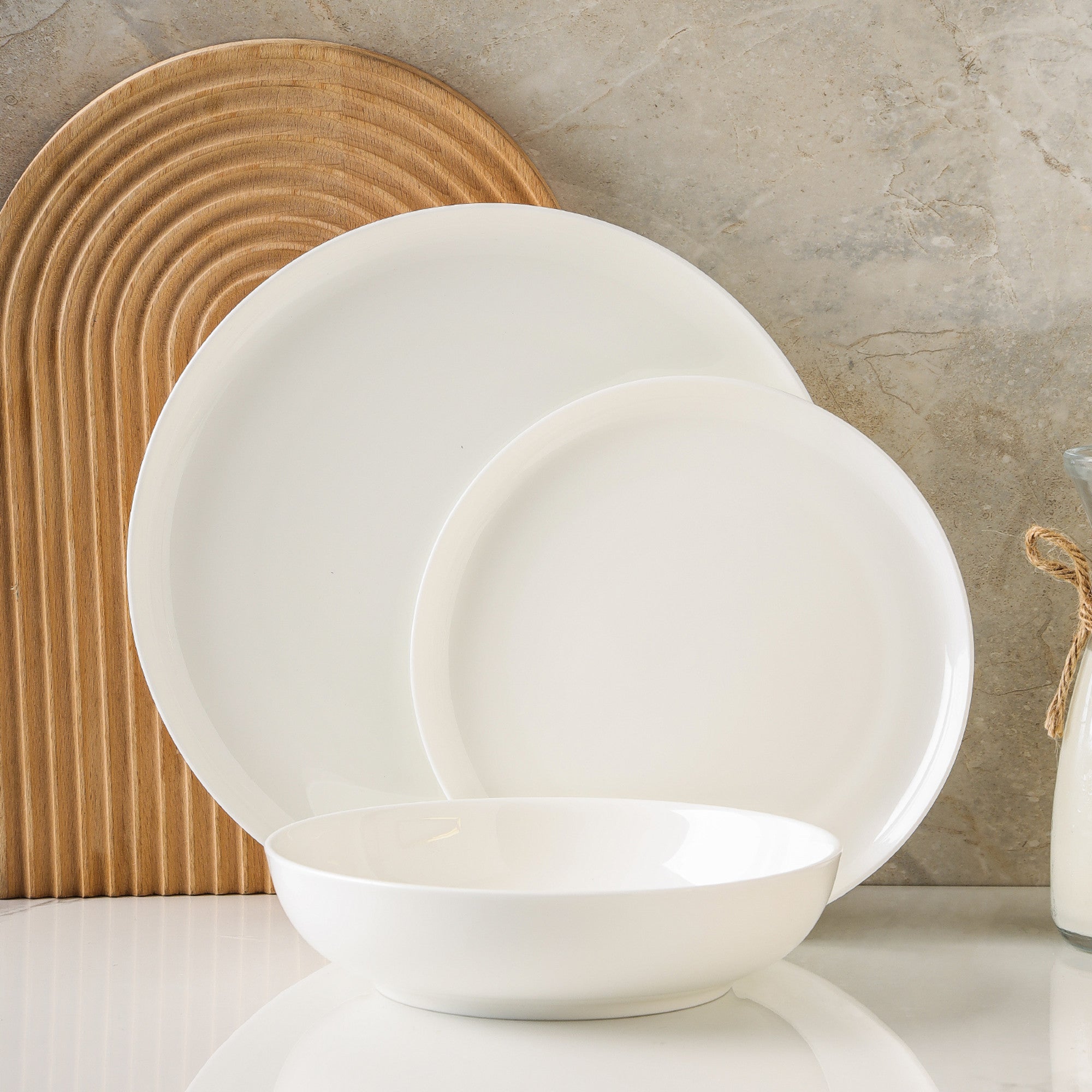 Gabrielle Bone China Dinnerware Set - White