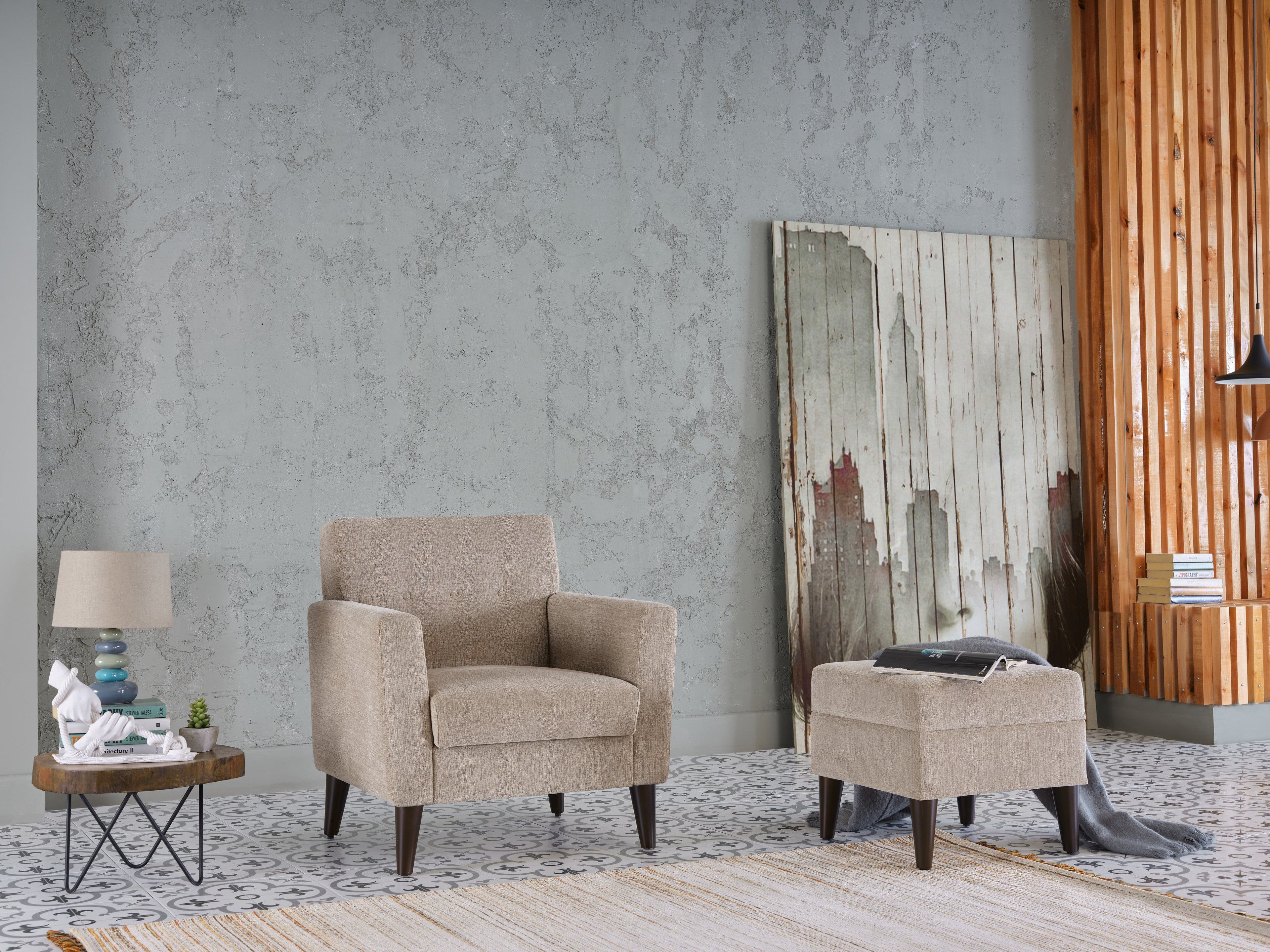 Theo armchair featuring a modern leatherette design with chrome legs